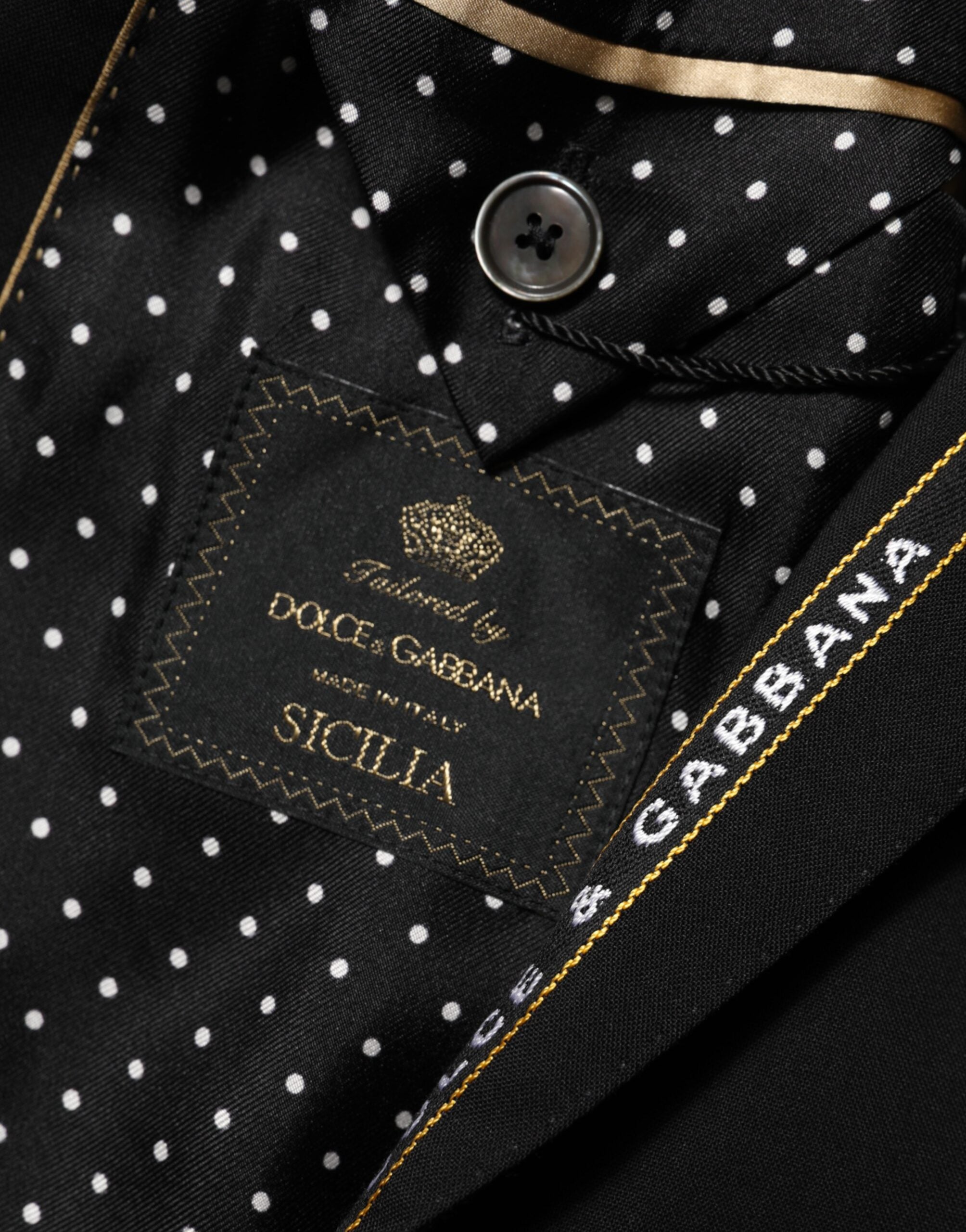 Blazer cruzado SICILIA negro de Dolce & Gabbana-8