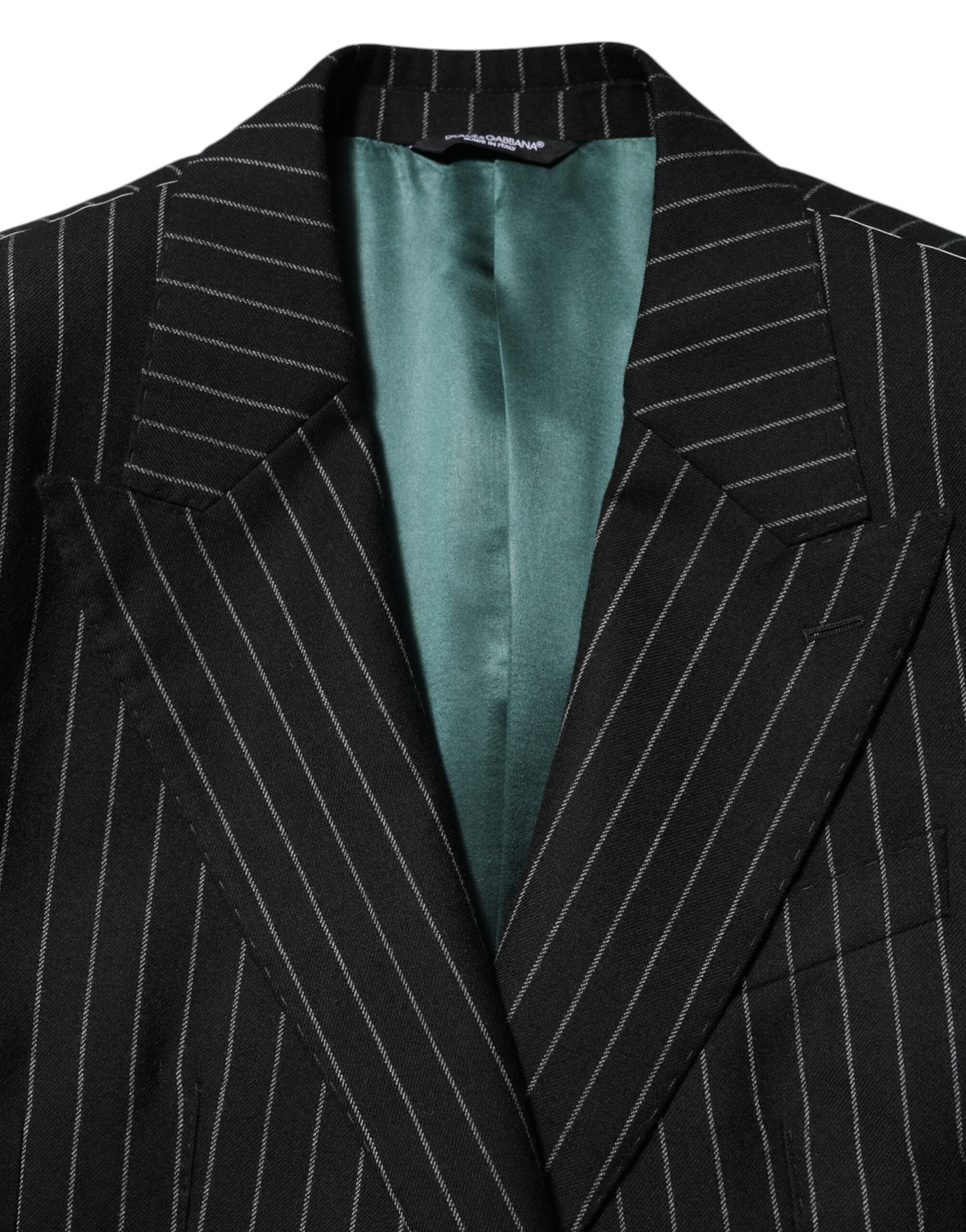 Dolce & Gabbana black striped 2-button suit jacket blazer-7