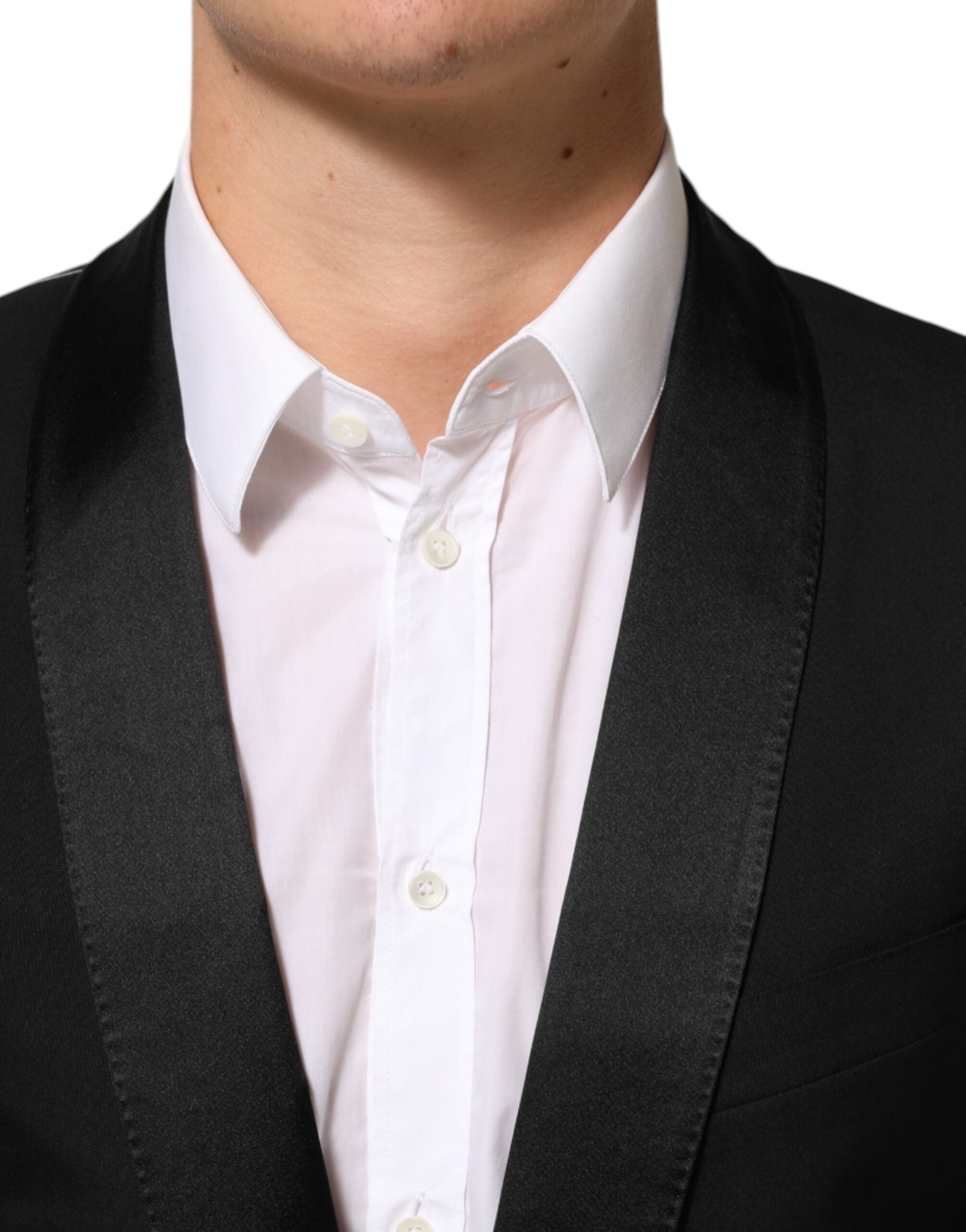 Dolce & Gabbana Schwarz MARTINI 1 Knopf Anzug Jacke Blazer-5