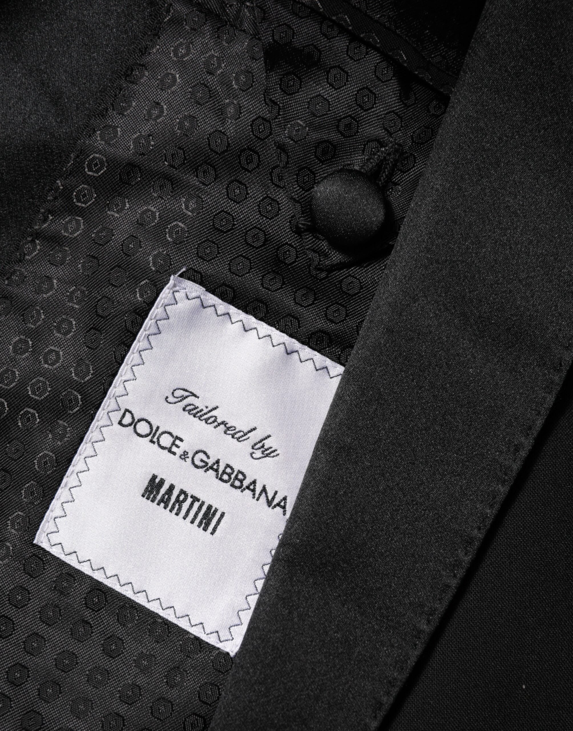 Dolce & Gabbana Schwarz MARTINI 1 Knopf Anzug Jacke Blazer-8