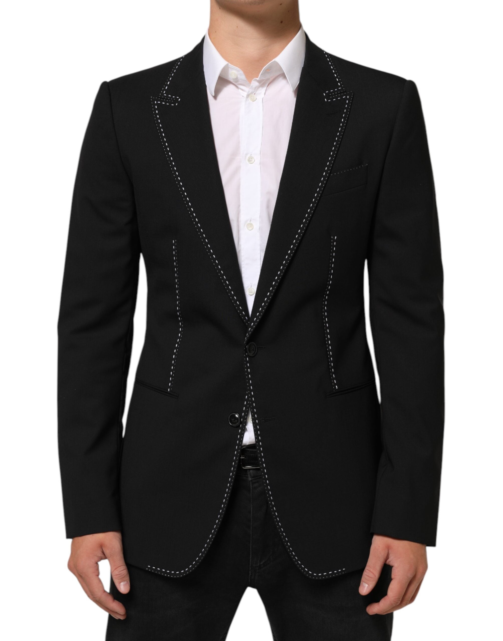Dolce & Gabbana Black SICILIA 2 Button Suit Jacket Blazer-2