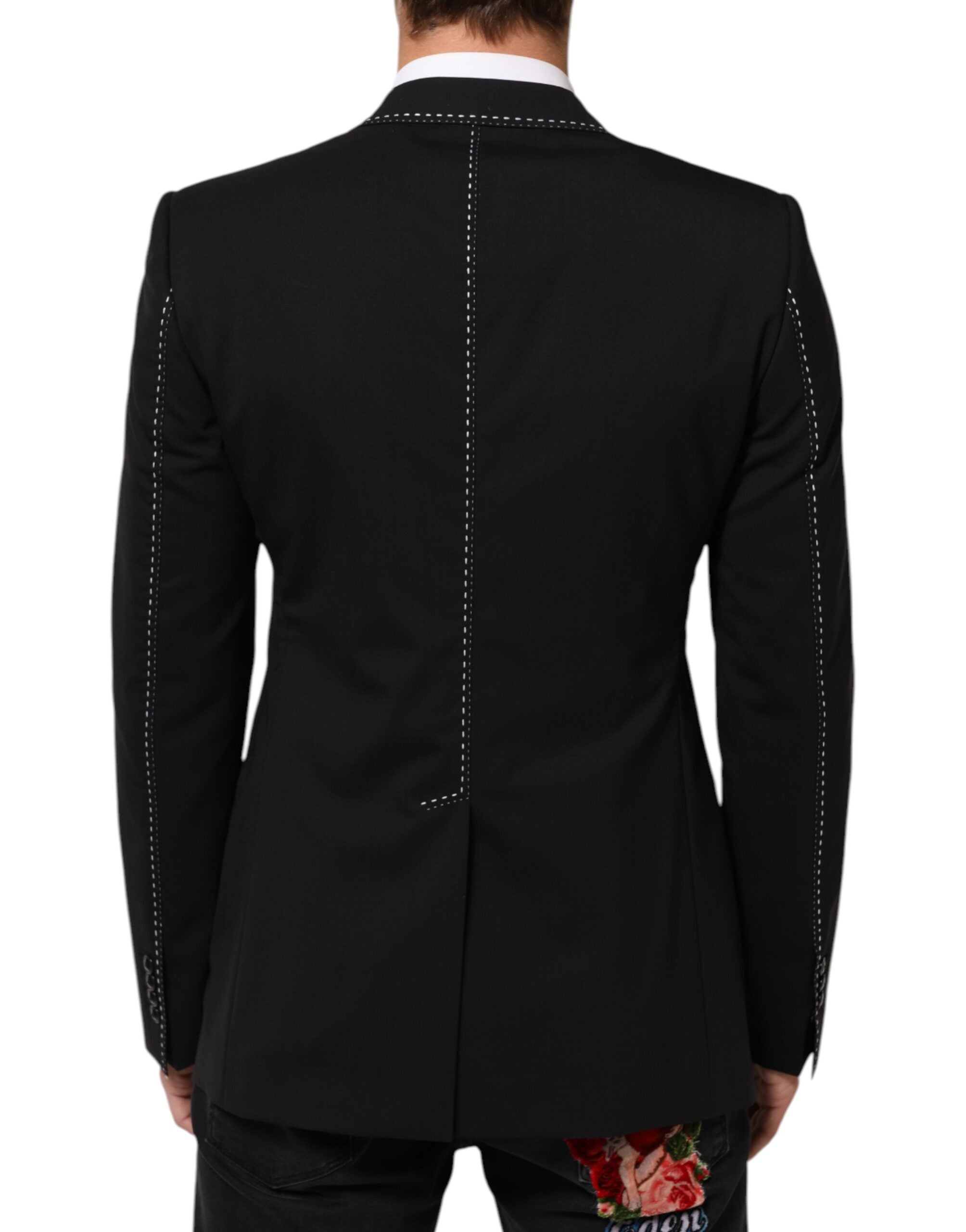 Dolce & Gabbana Black SICILIA 2 Button Suit Jacket Blazer-4