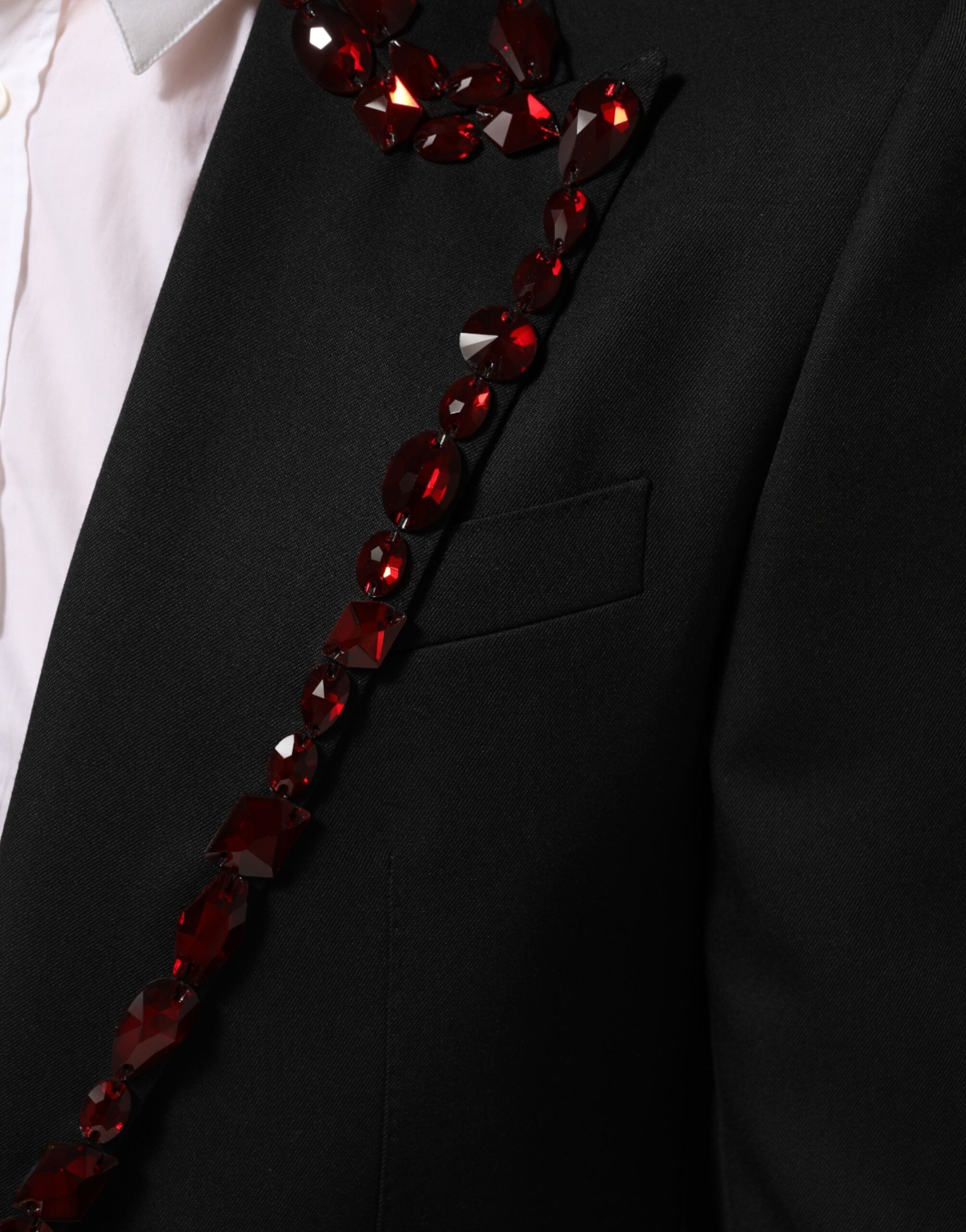 Dolce & Gabbana Schwarzer SICILIA Blazer für Männer mit Kristallverzierung-6