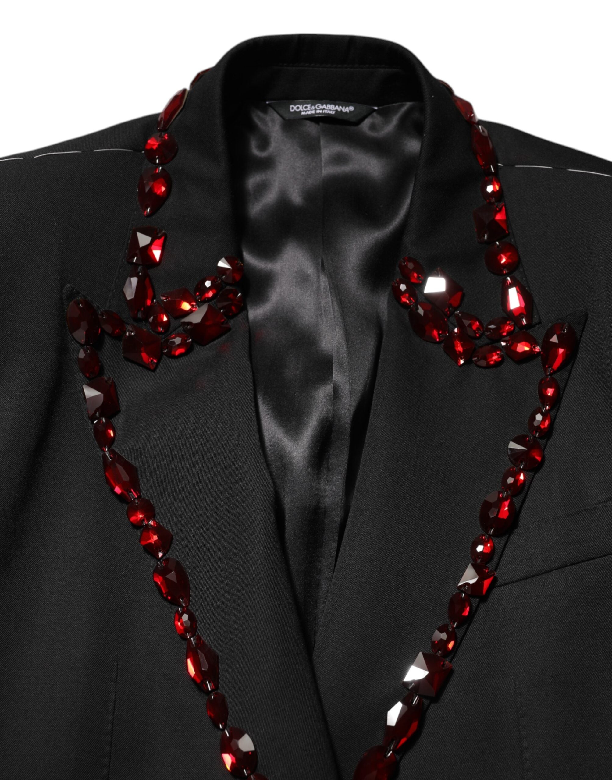 Dolce & Gabbana Schwarzer SICILIA Blazer für Männer mit Kristallverzierung-7