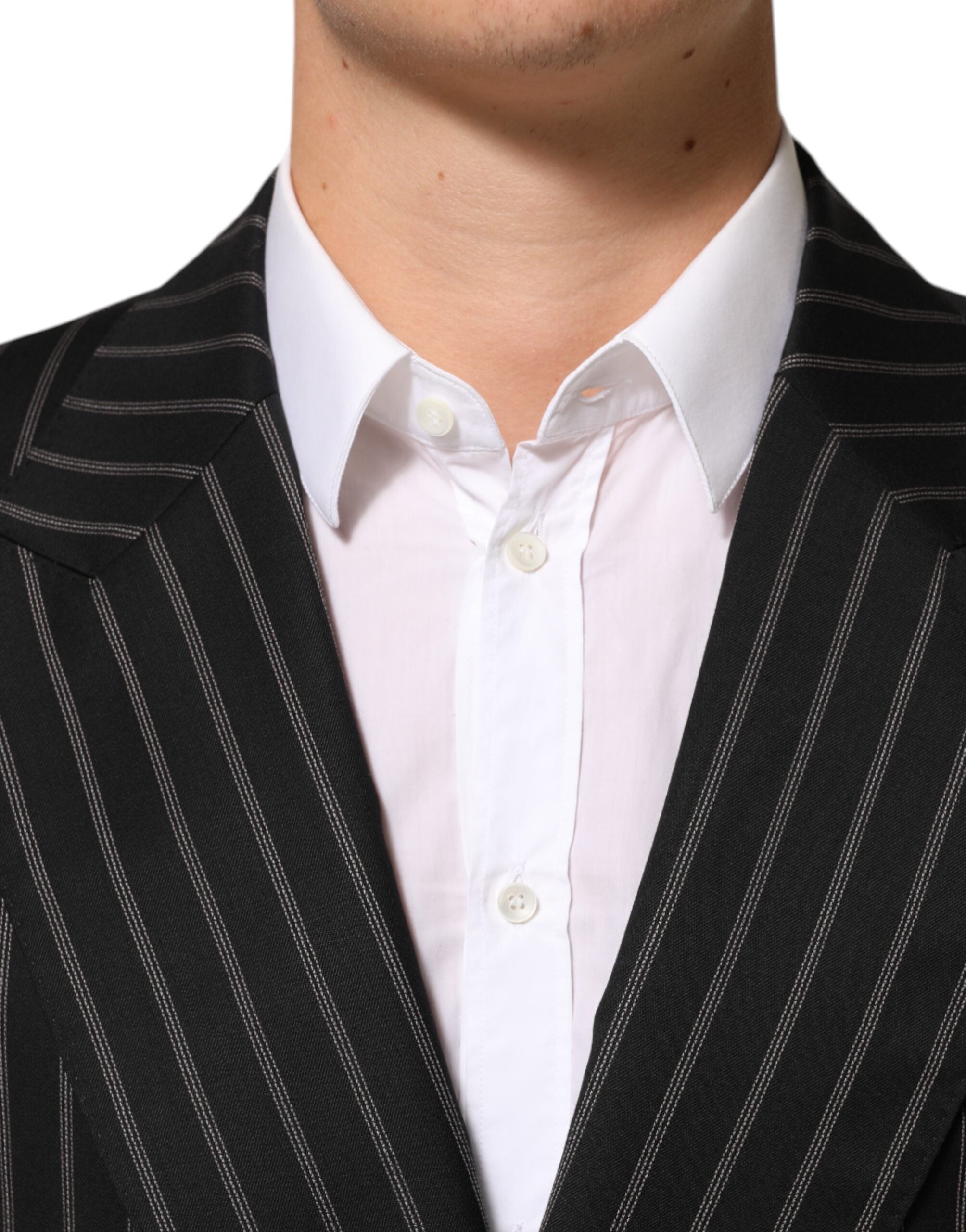 Blazer de traje de 1 botón SICILIA de rayas negras de Dolce & Gabbana-5