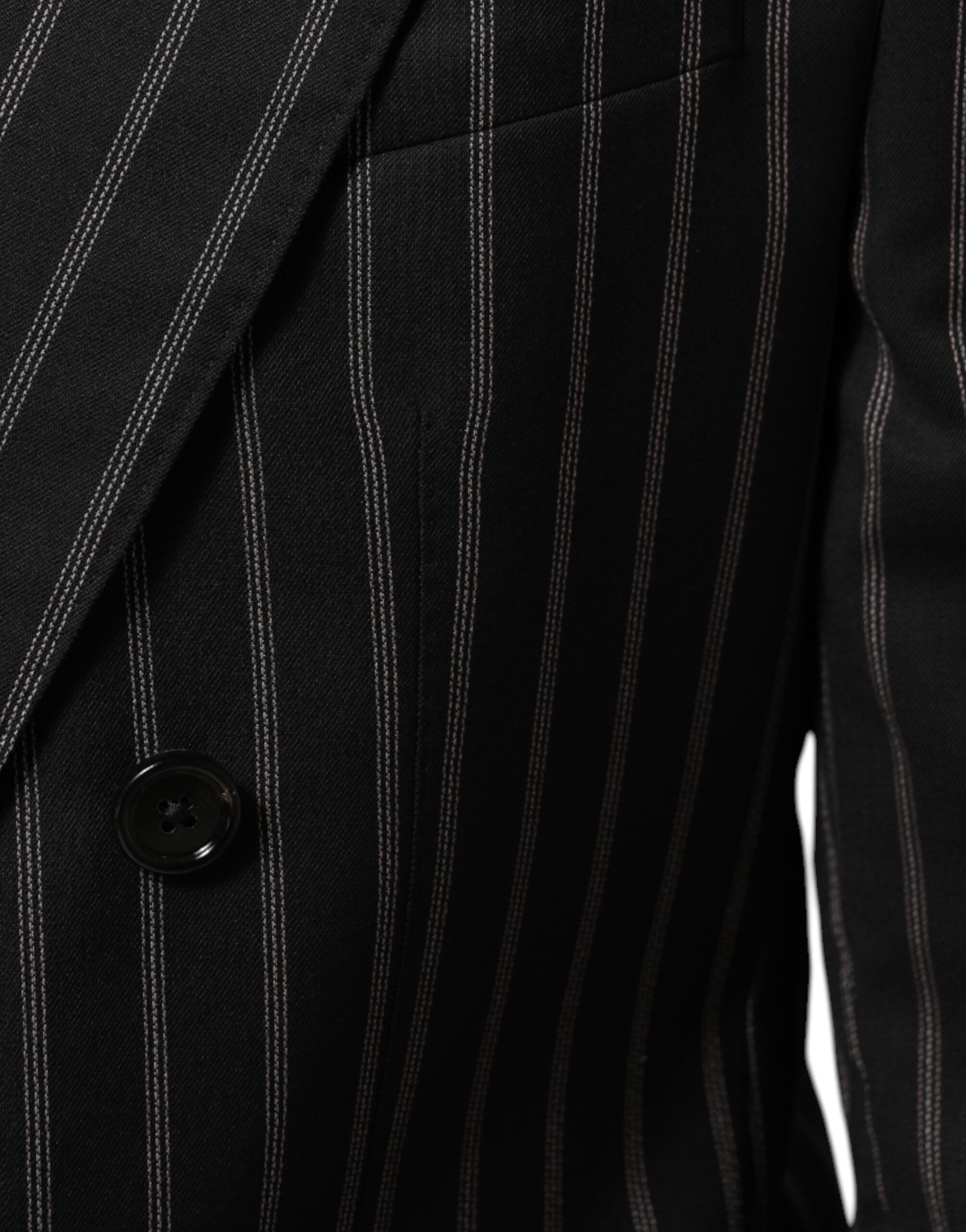 Blazer de traje de 1 botón SICILIA de rayas negras de Dolce & Gabbana-6