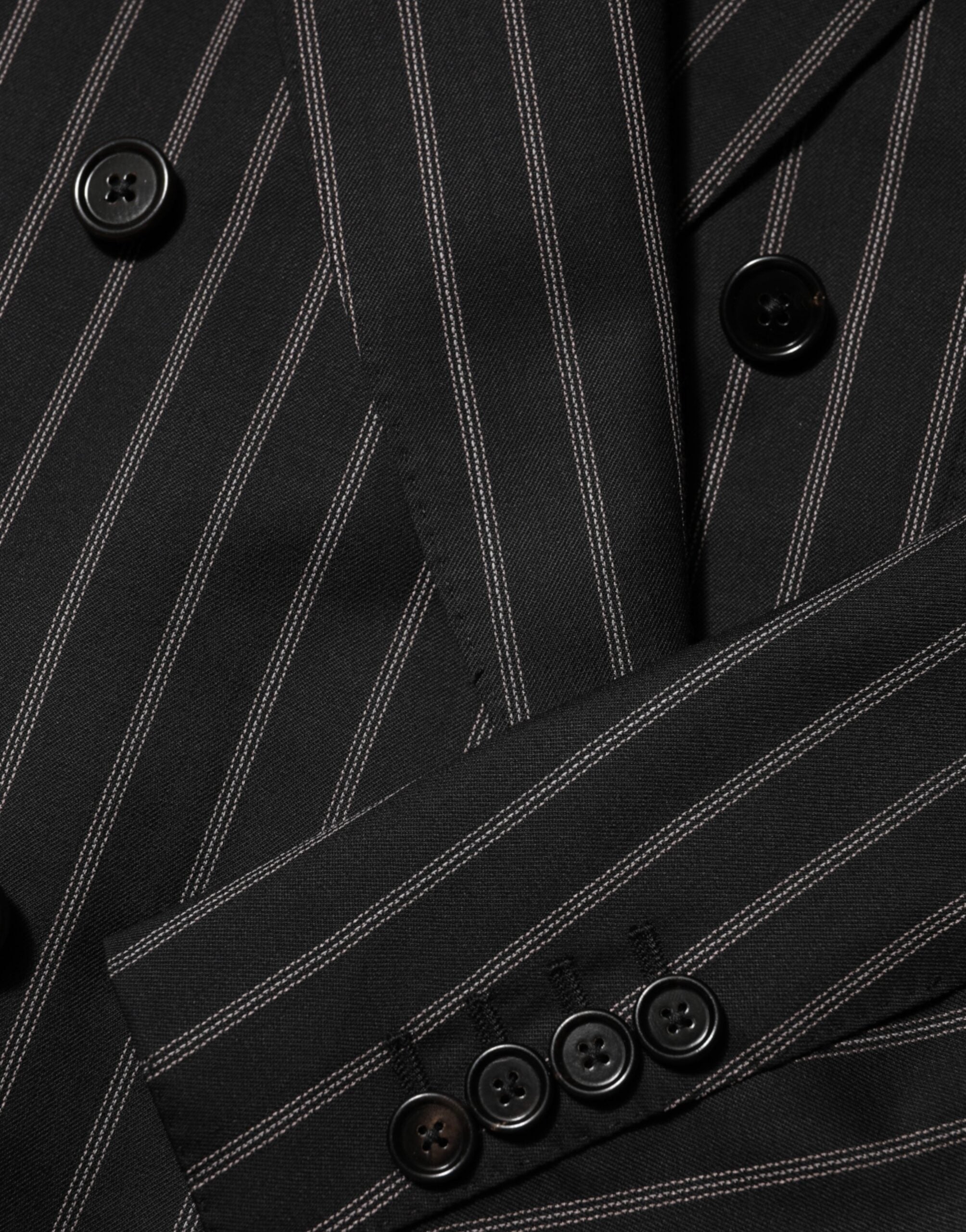 Blazer de traje de 1 botón SICILIA de rayas negras de Dolce & Gabbana-8