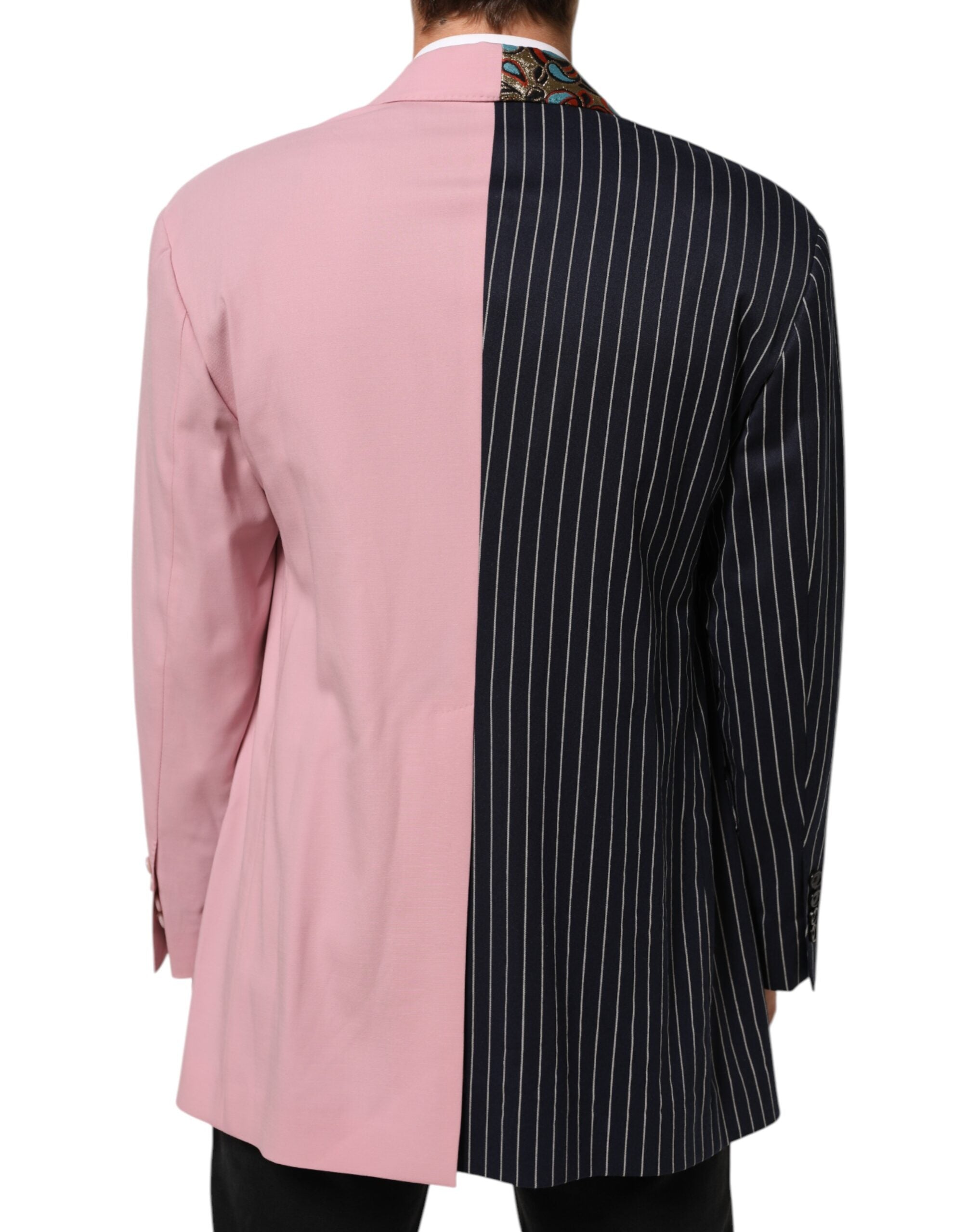Dolce & Gabbana Multicolor Patchwork Single-Breasted Jacket Blazer-4