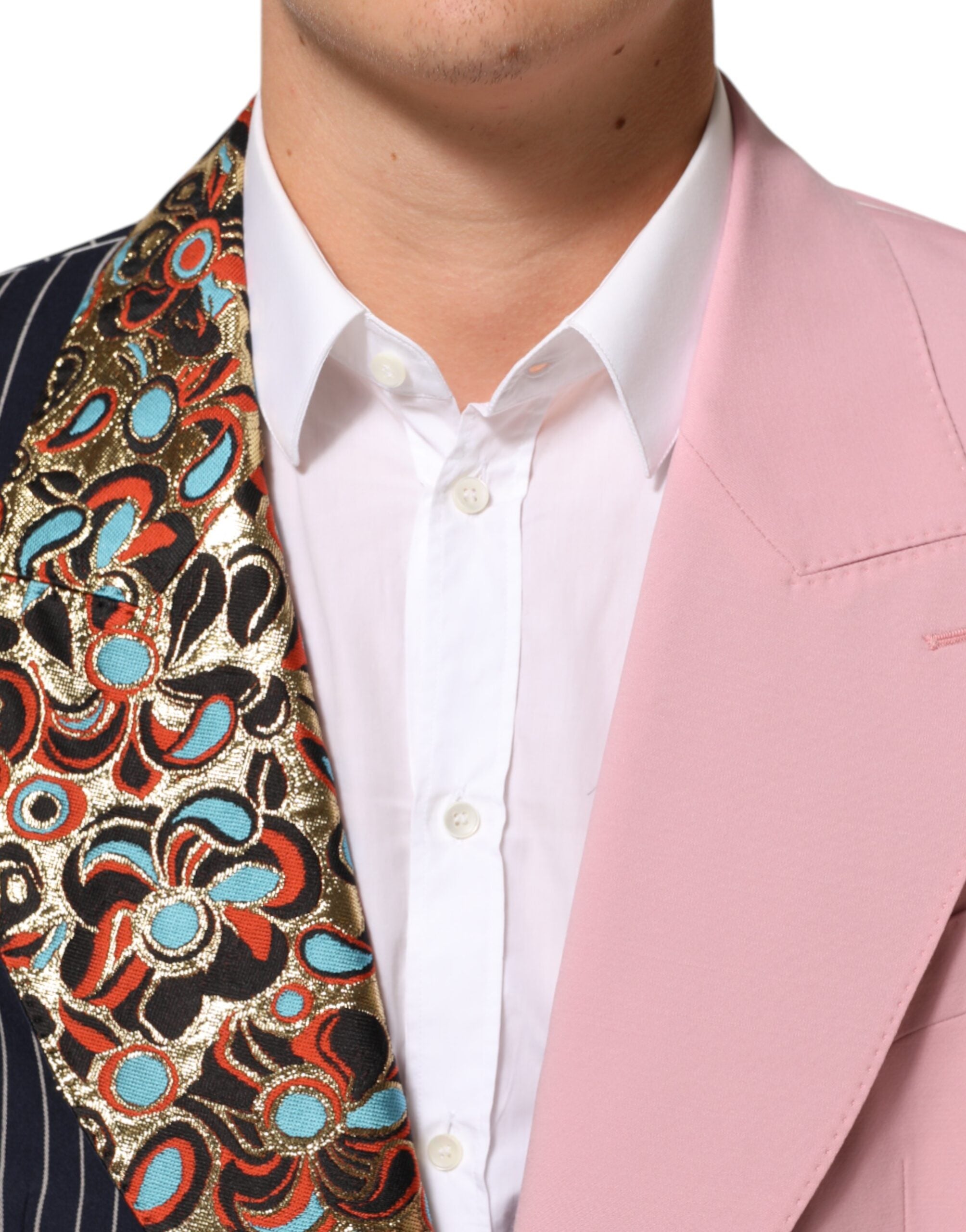 Dolce & Gabbana Multicolor Patchwork Single-Breasted Jacket Blazer-5