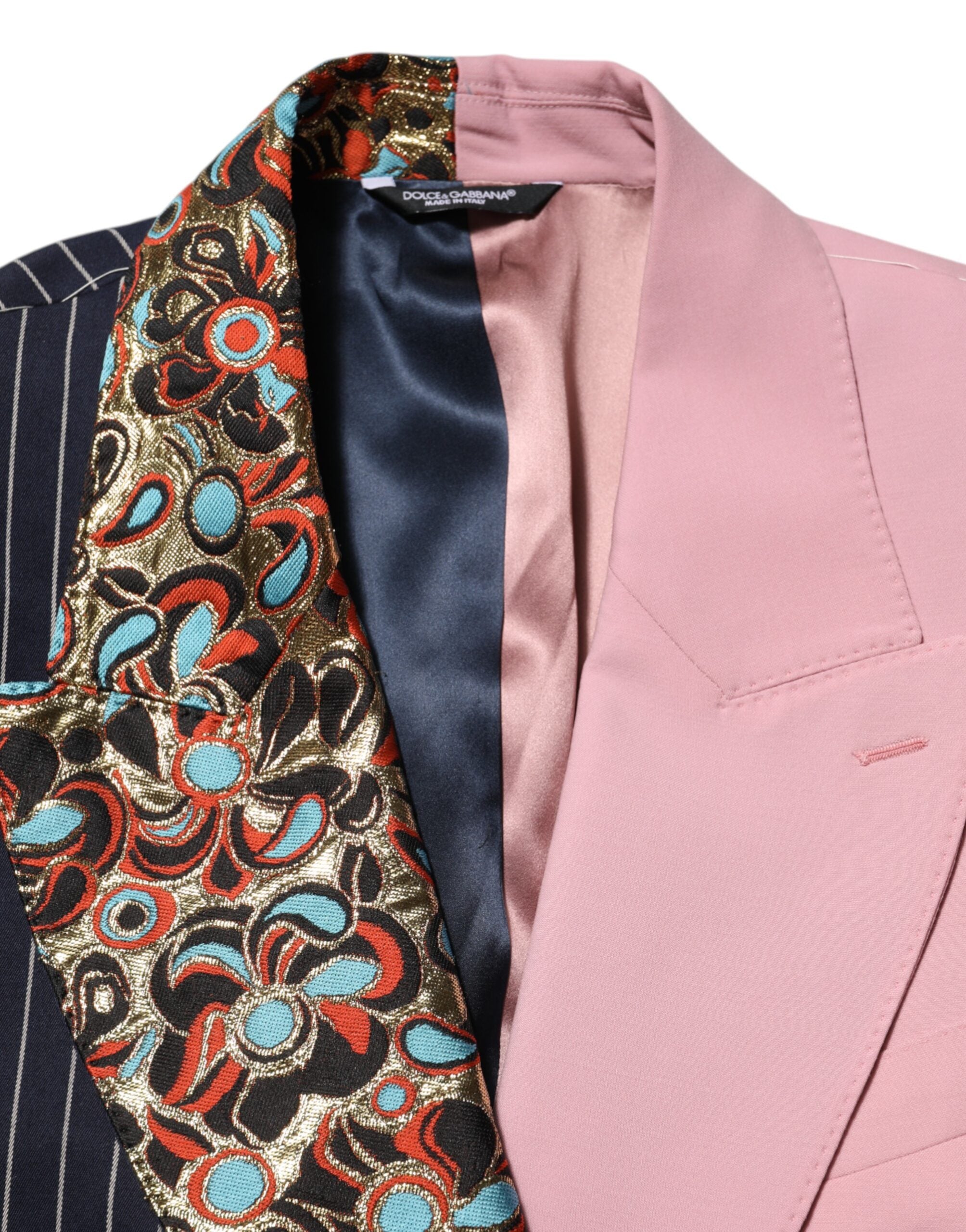 Dolce & Gabbana Multicolor Patchwork Single-Breasted Jacket Blazer-8