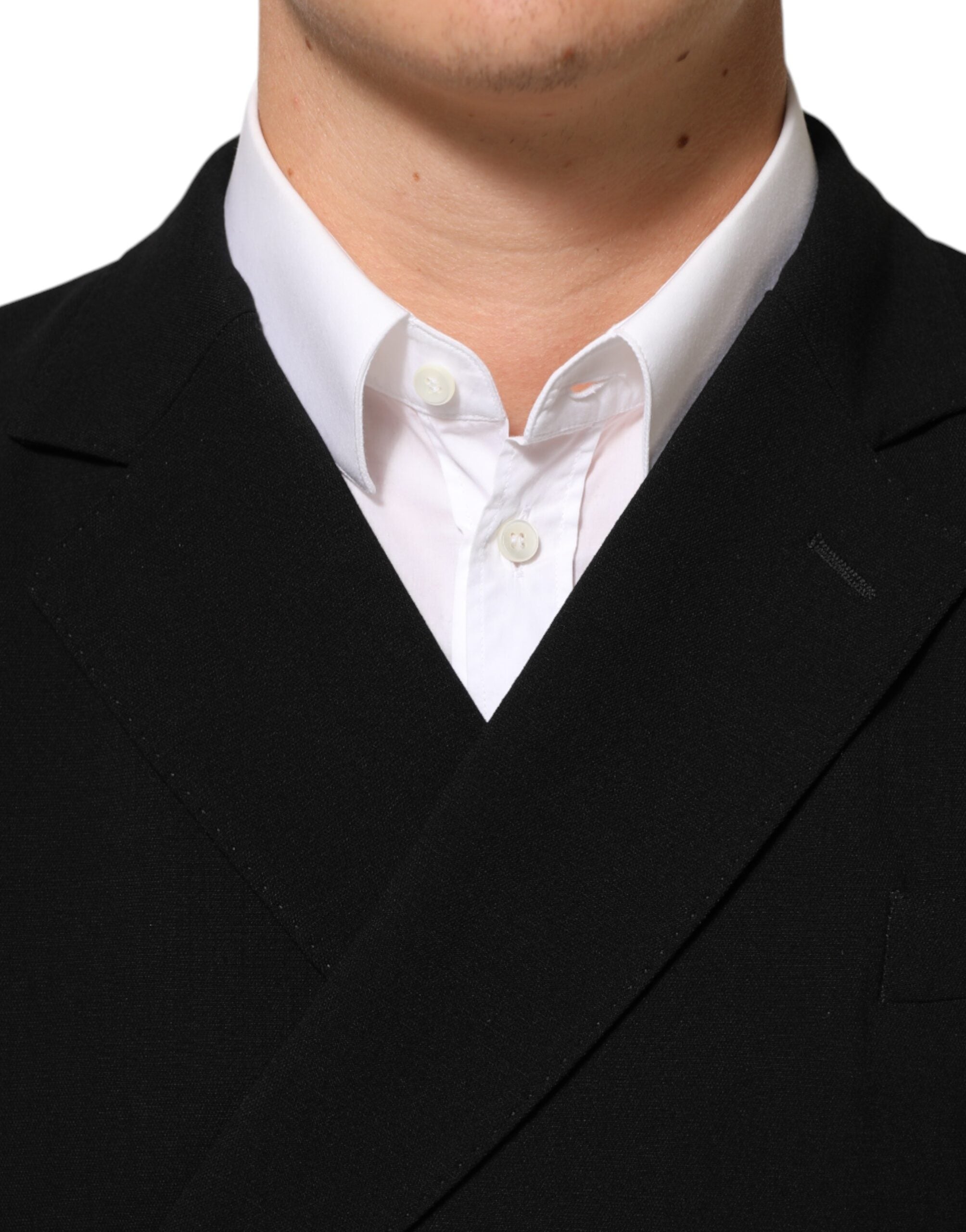 Dolce & Gabbana Black Wool Blazer with Double the Conviction-5