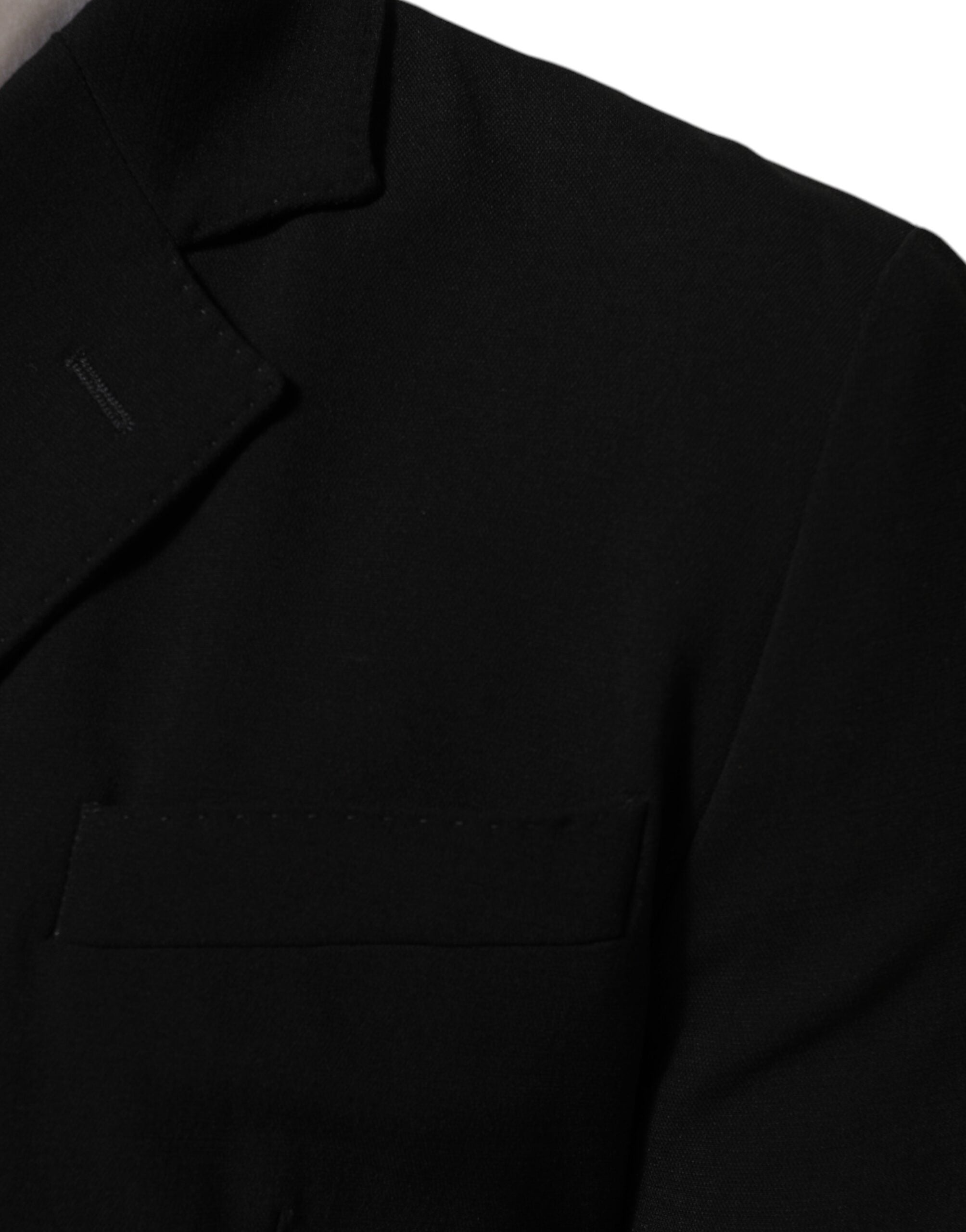 Dolce & Gabbana Black Wool Blazer with Double the Conviction-6