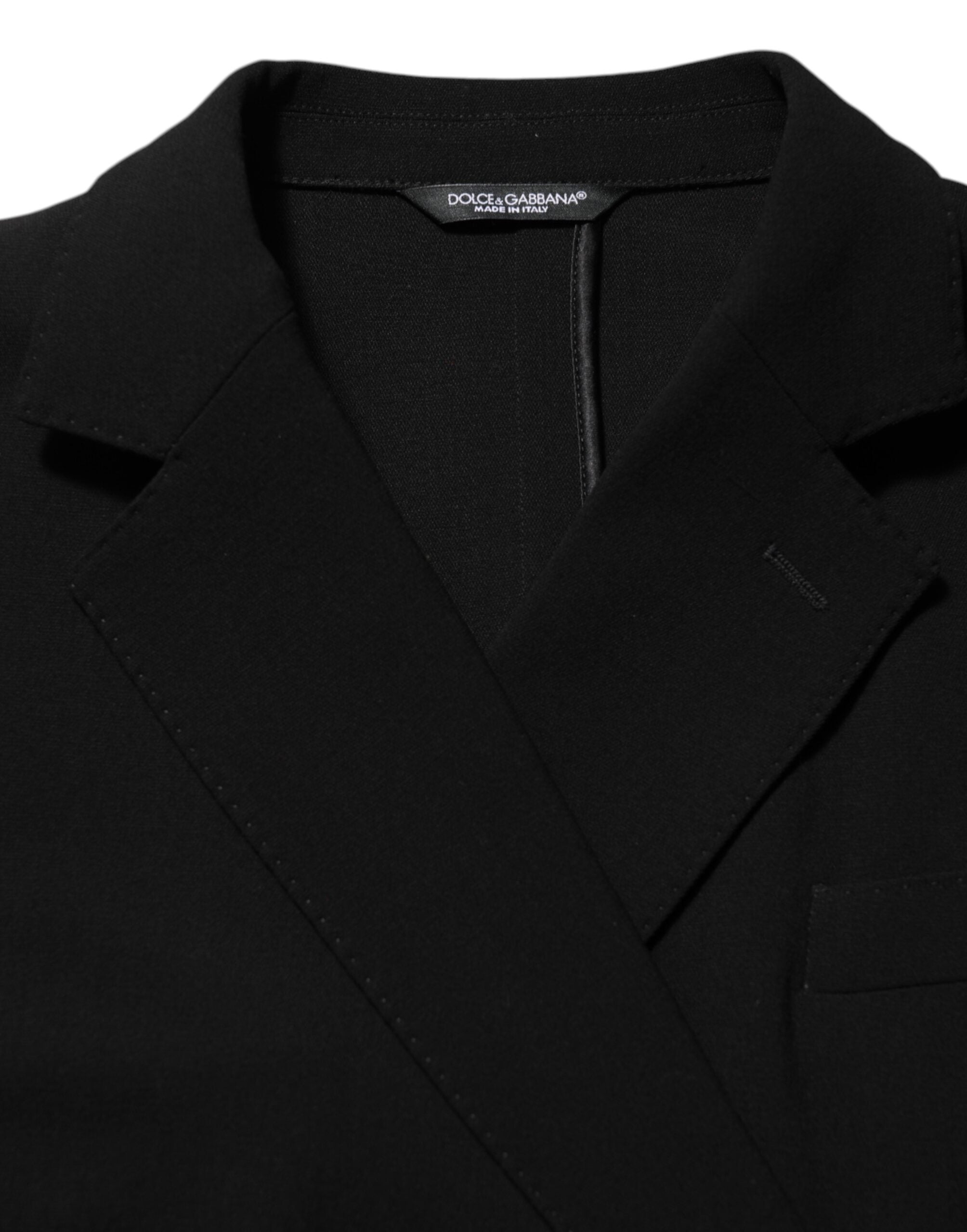 Dolce & Gabbana Black Wool Blazer with Double the Conviction-7
