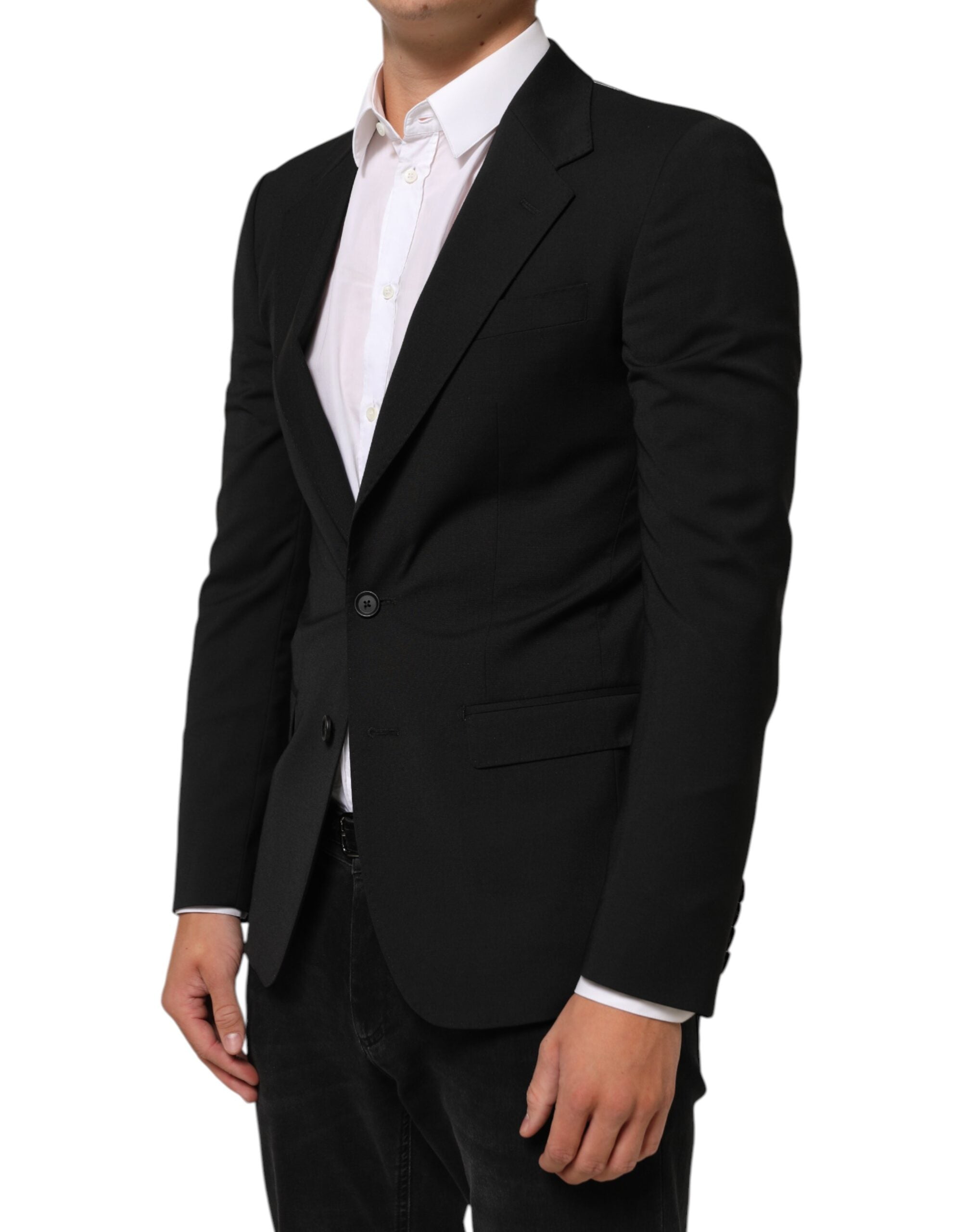 Chaqueta de traje de dos botones Dolce & Gabbana Black STAFF-3