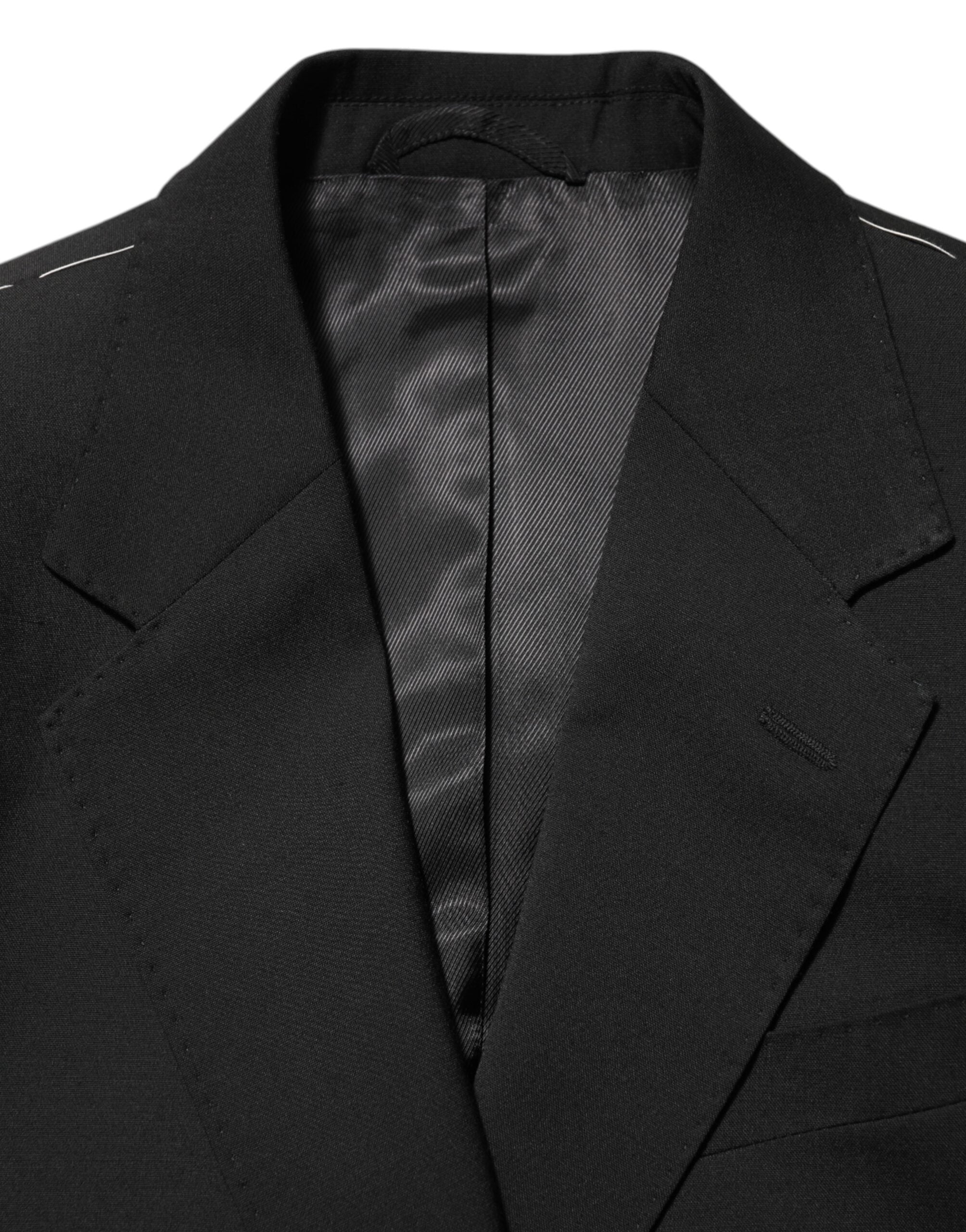 Chaqueta de traje de dos botones Dolce & Gabbana Black STAFF-6