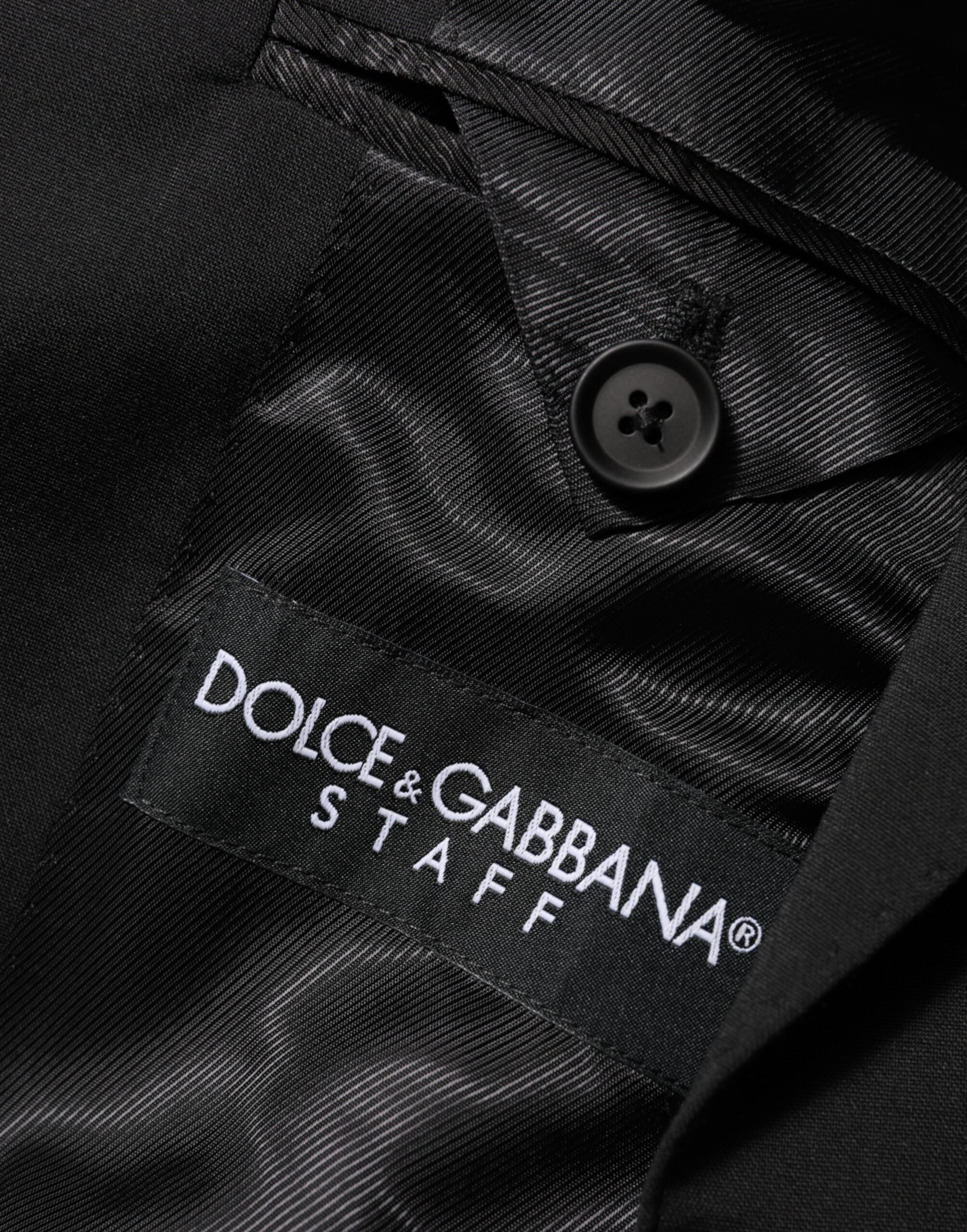 Chaqueta de traje de dos botones Dolce & Gabbana Black STAFF-7