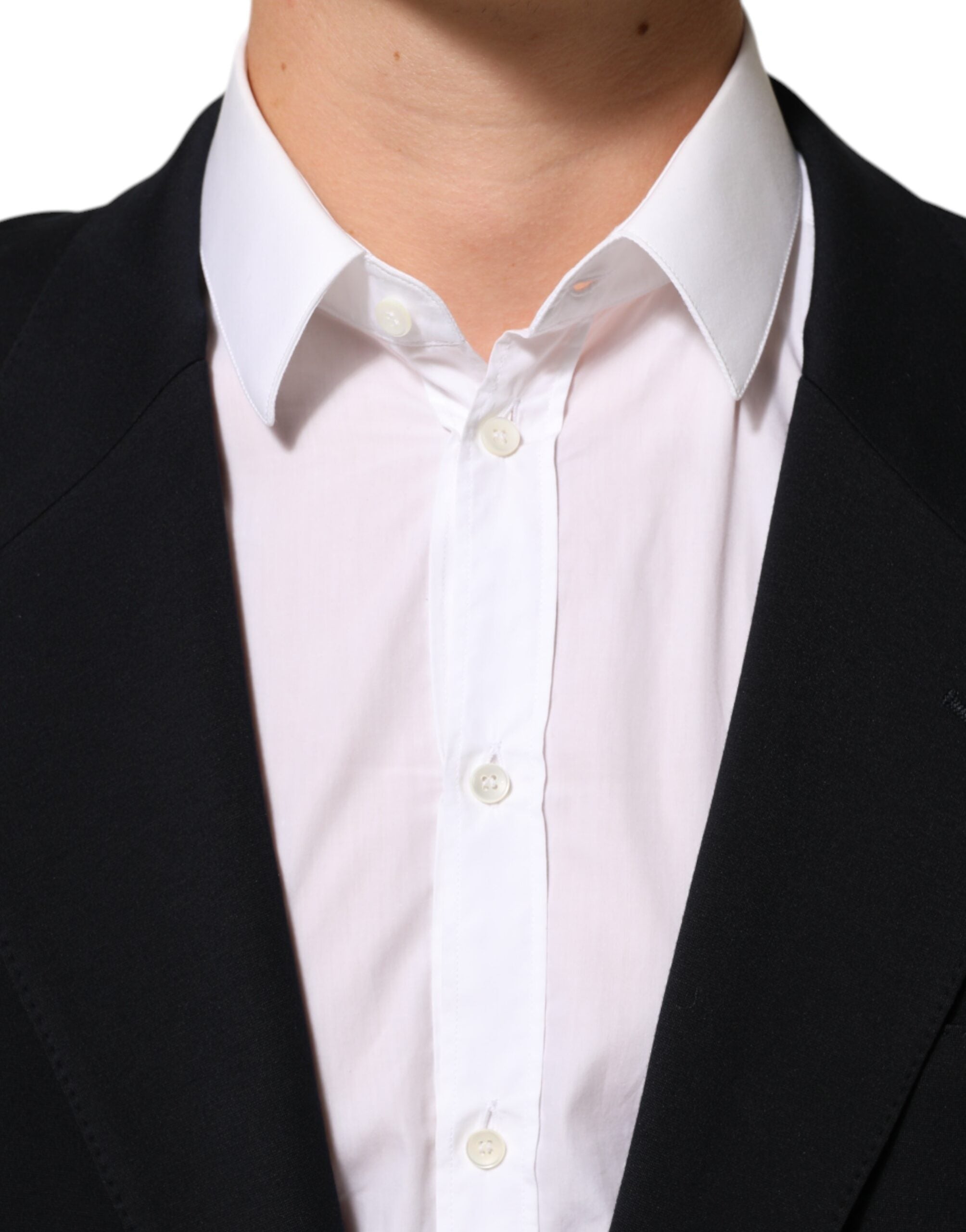 Dolce & Gabbana Schwarzer Viskose 2 Knöpfe Anzug Jacke Blazer-5