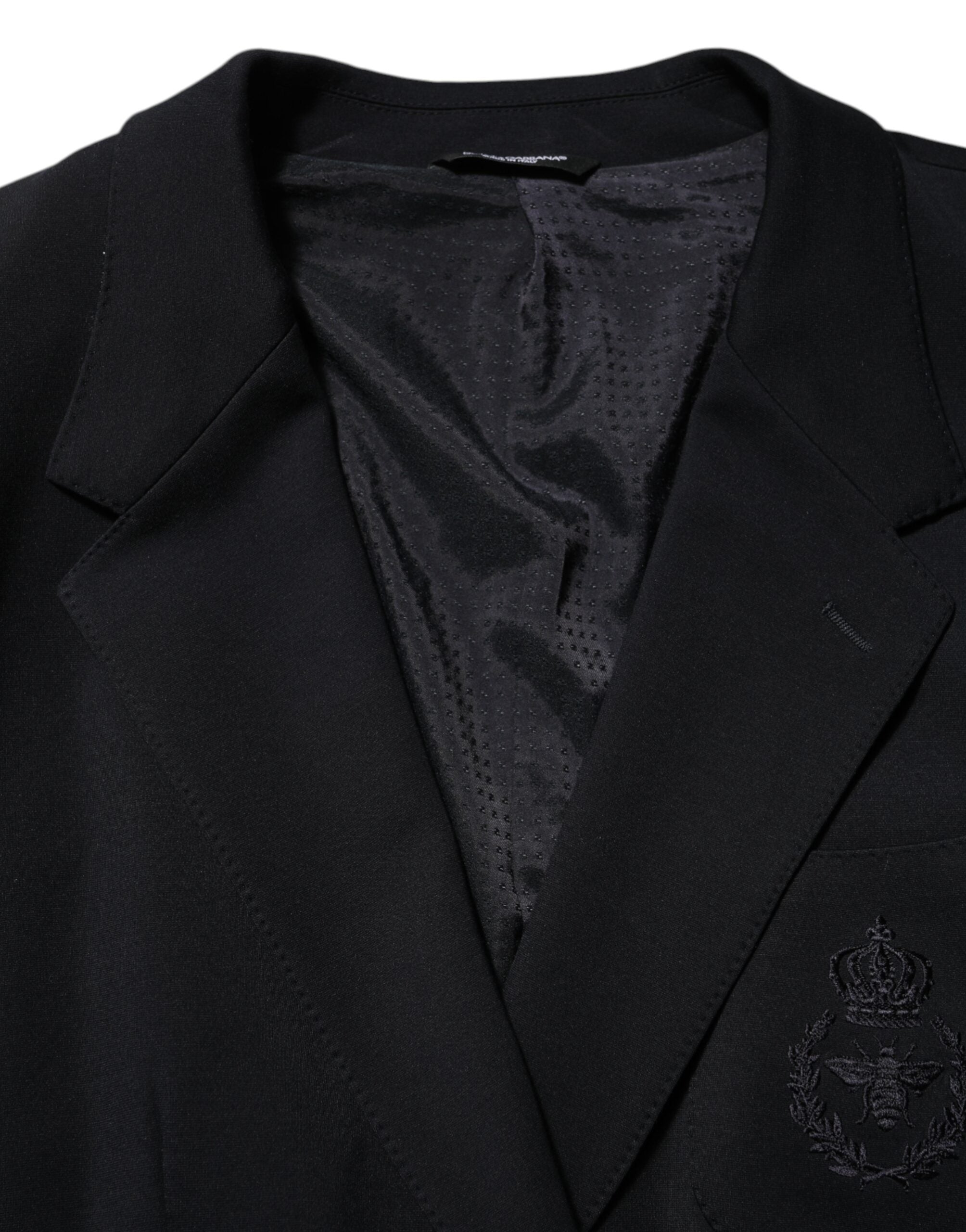 Dolce & Gabbana Schwarzer Viskose 2 Knöpfe Anzug Jacke Blazer-7