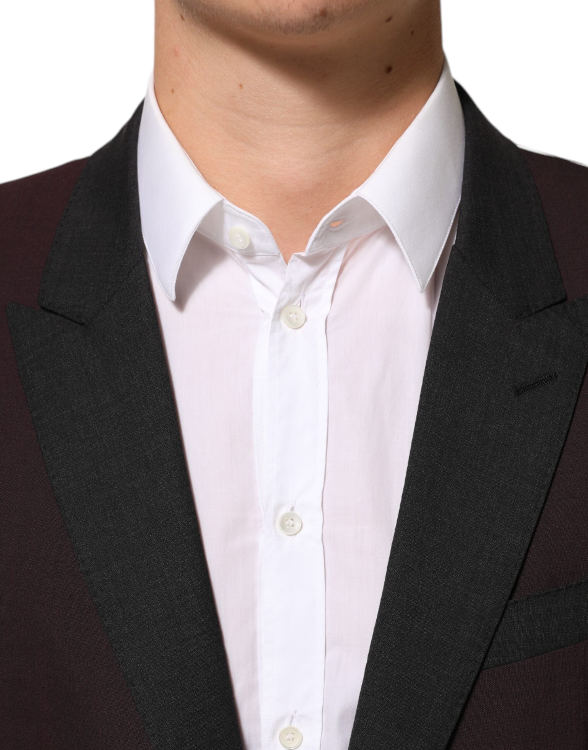 Dolce & Gabbana Maroon Wool 2 Button Suit Jacket Blazer-5