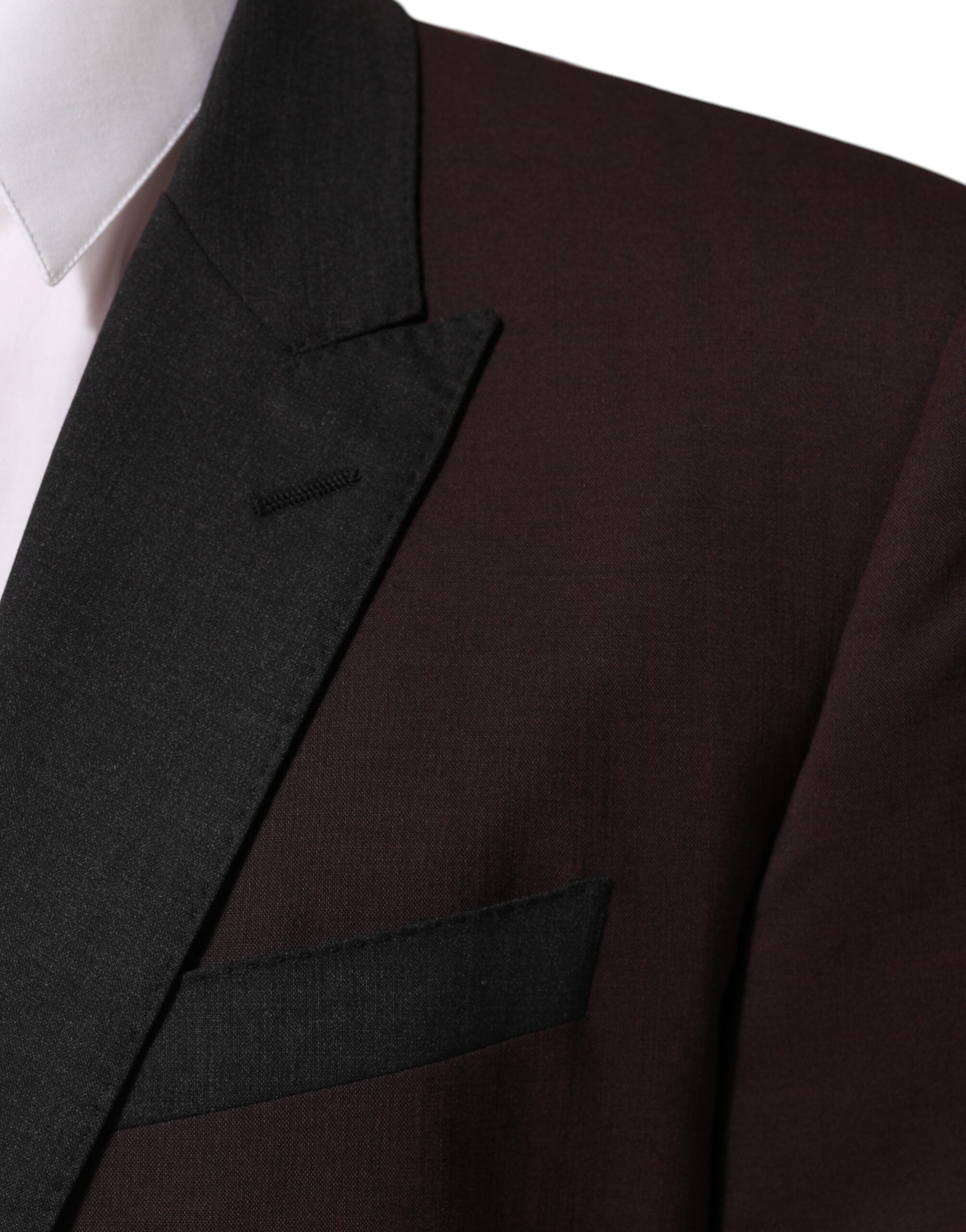 Dolce & Gabbana Maroon Wool 2 Button Suit Jacket Blazer-6
