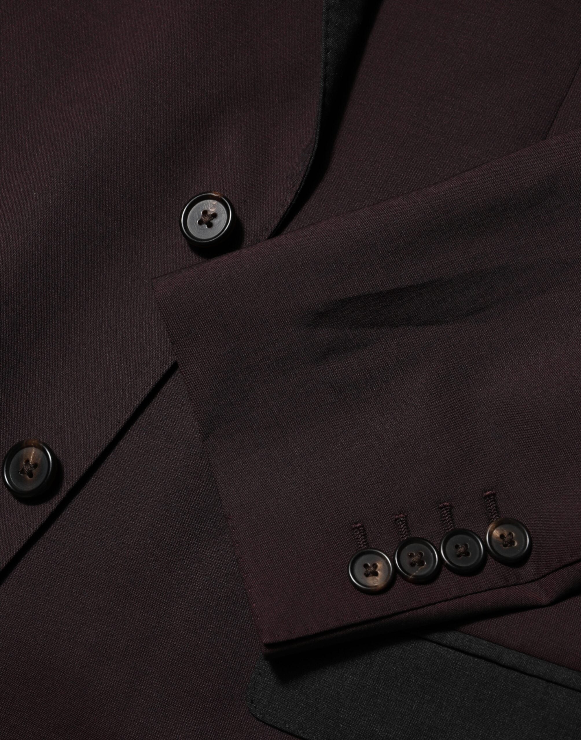 Dolce & Gabbana Maroon Wool 2 Button Suit Jacket Blazer-8
