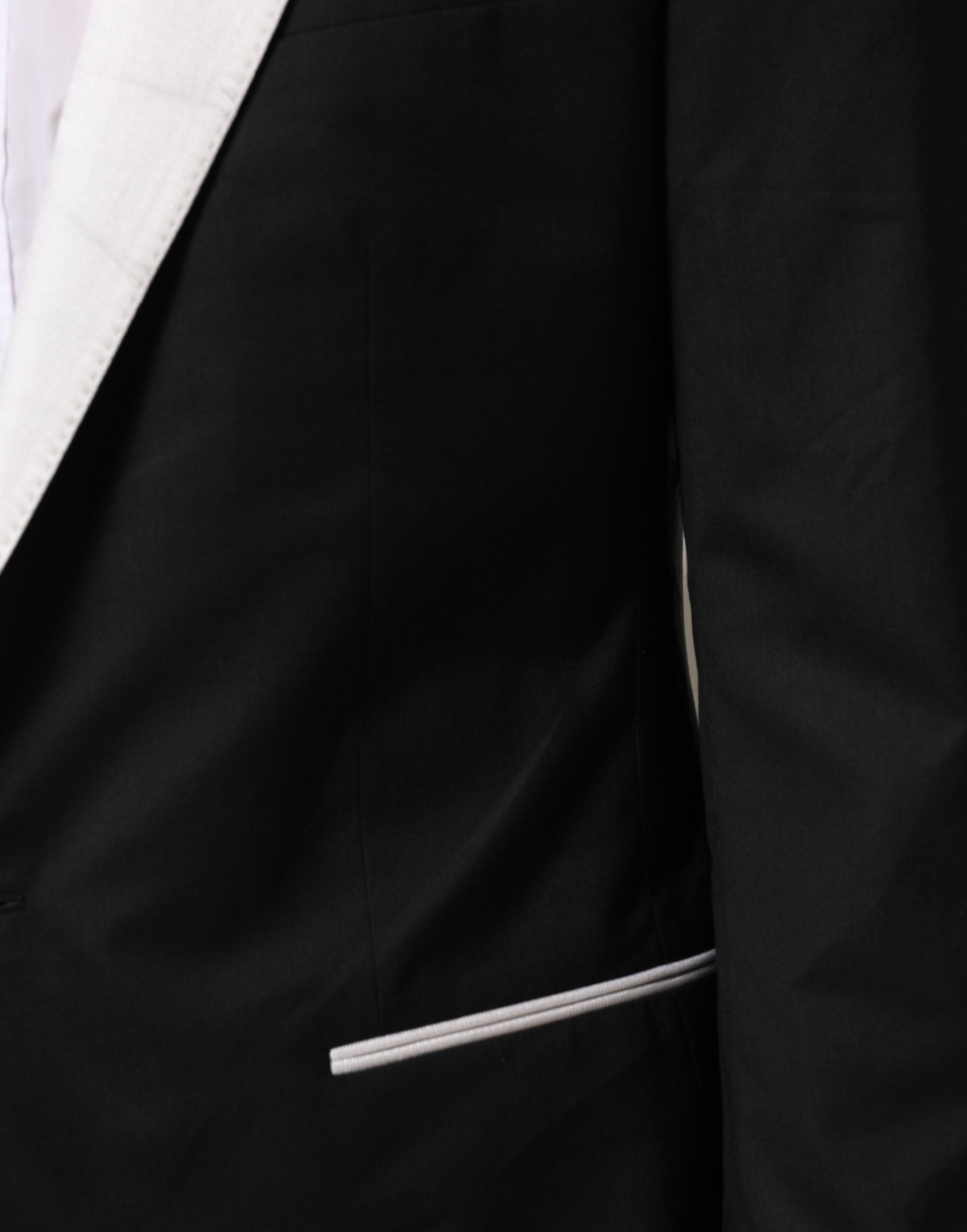 Dolce & Gabbana Black White MARTINI 1 Button Men's Suit Blazer-6