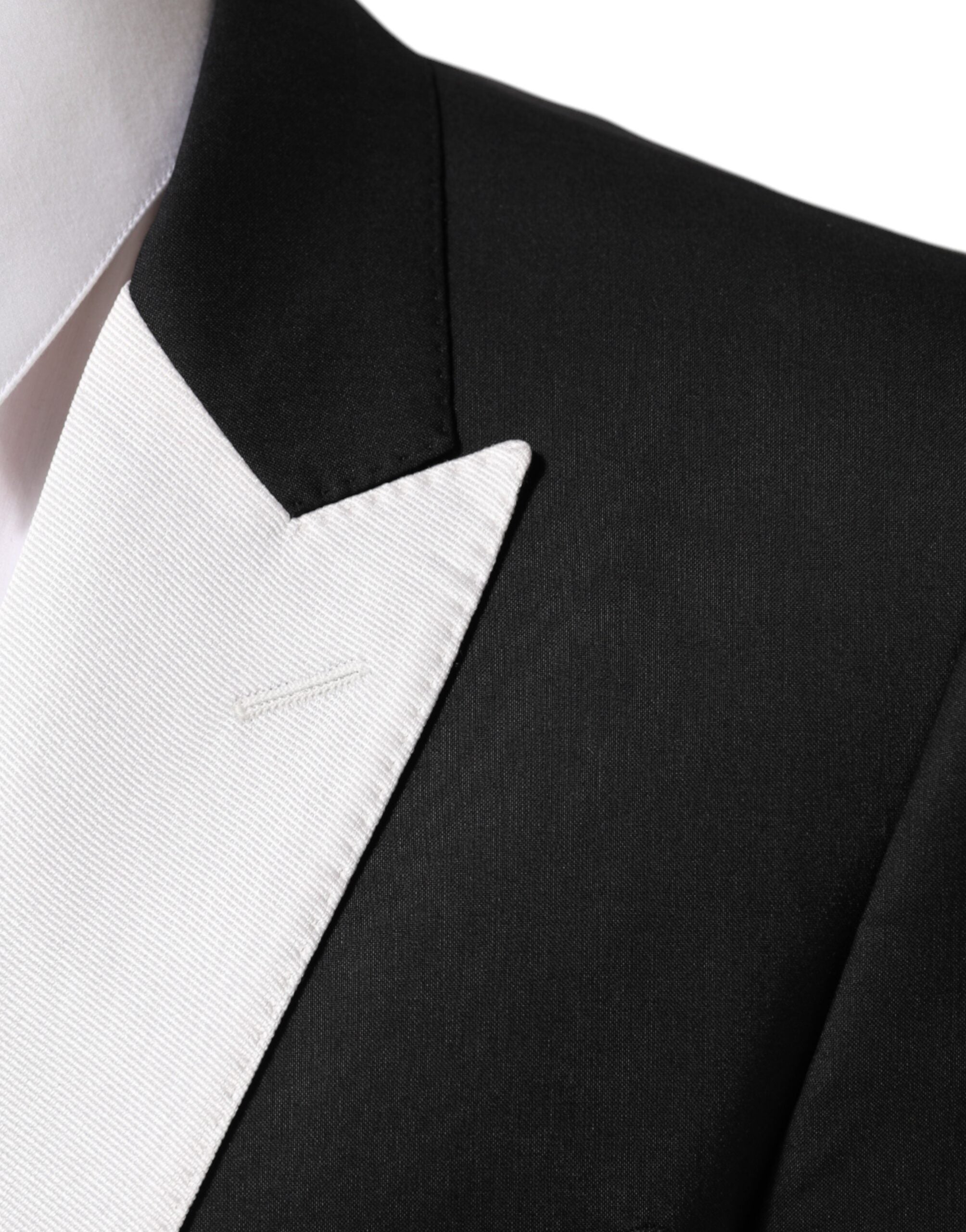 Dolce & Gabbana Black White MARTINI 1 Button Men's Suit Blazer-7