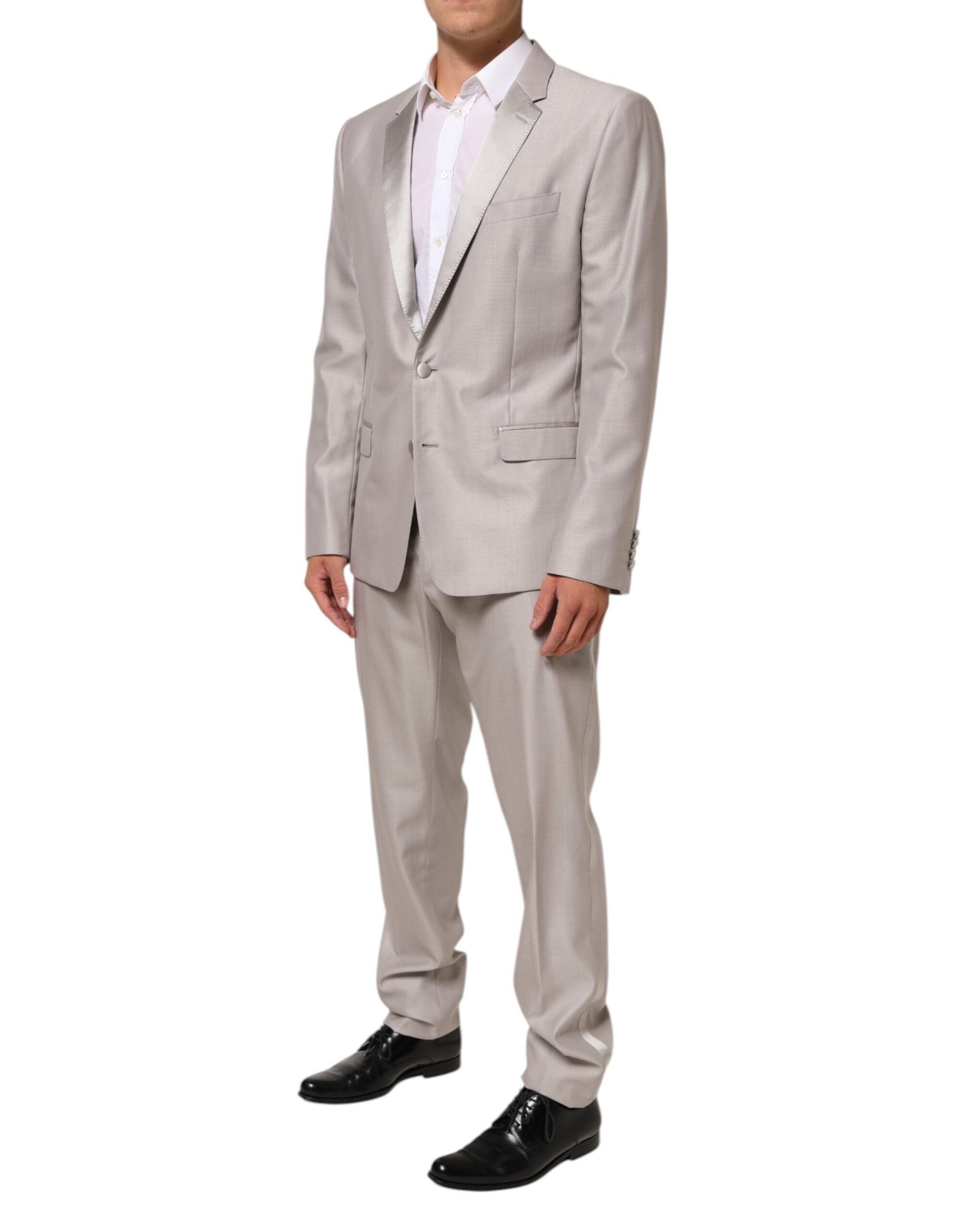 Traje de lana gris claro de 2 piezas de Dolce & Gabbana MARTINI Traje formal-3