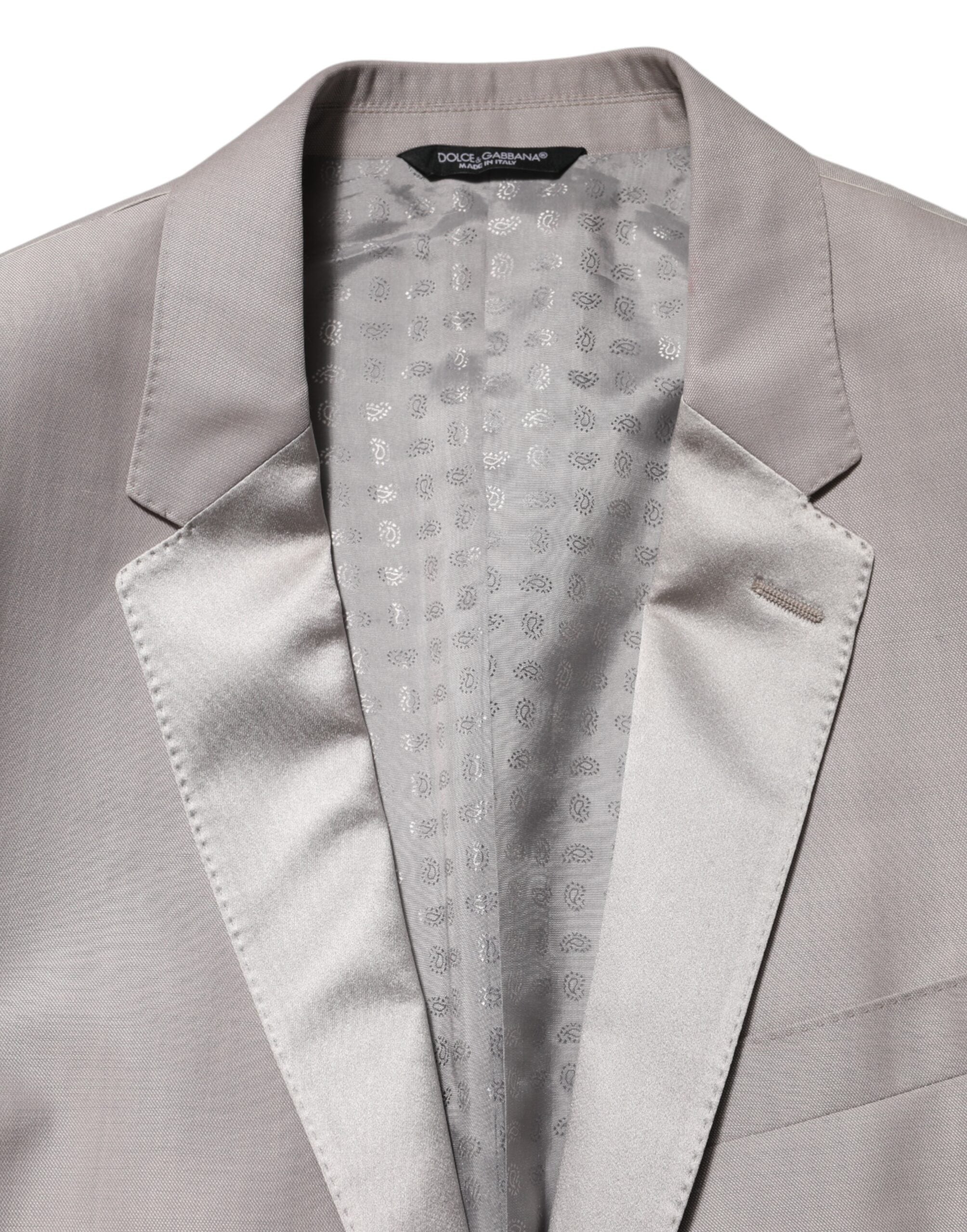 Traje de lana gris claro de 2 piezas de Dolce & Gabbana MARTINI Traje formal-7