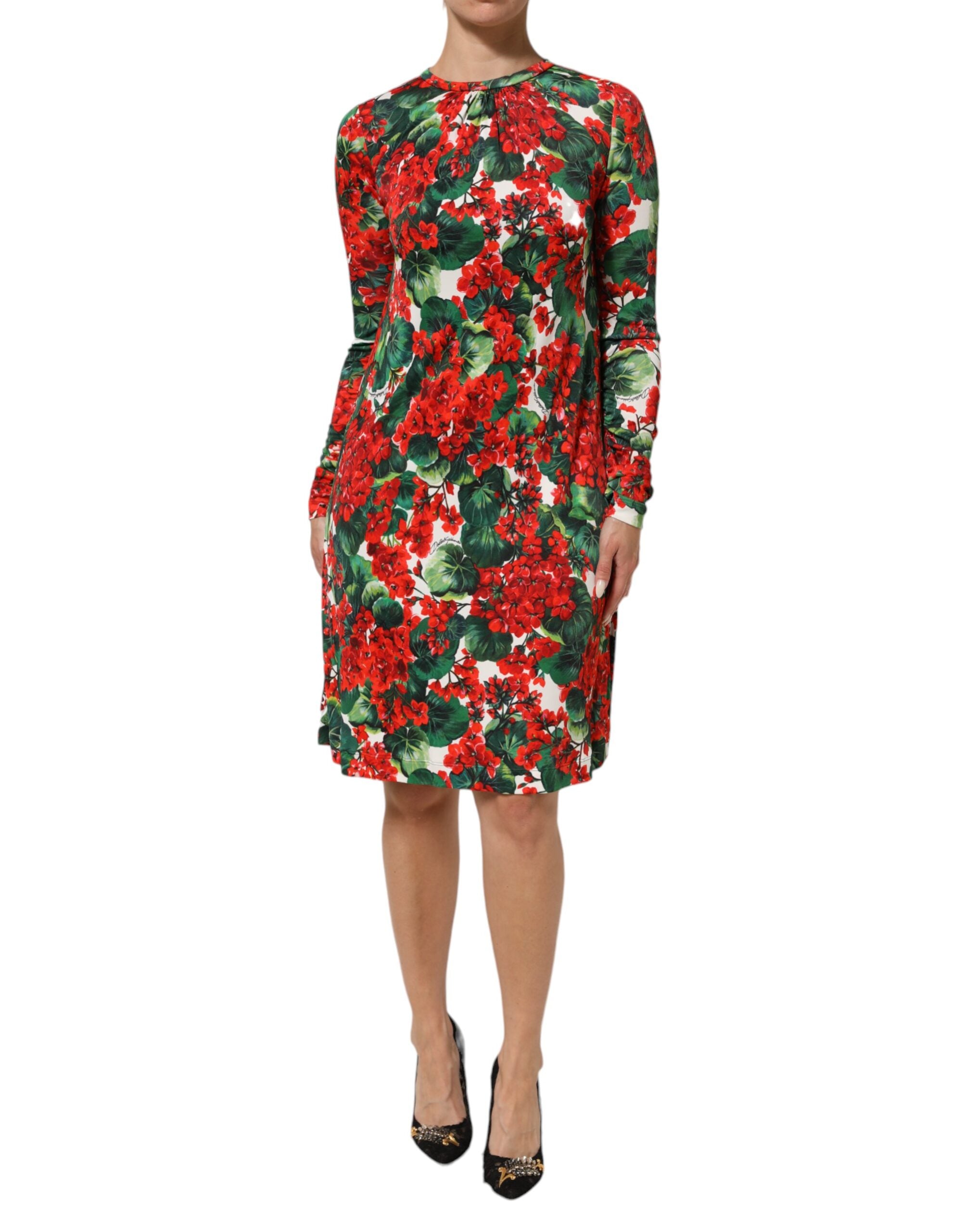 Vestido Portofino corto multicolor con estampado floral de Dolce & Gabbana-2