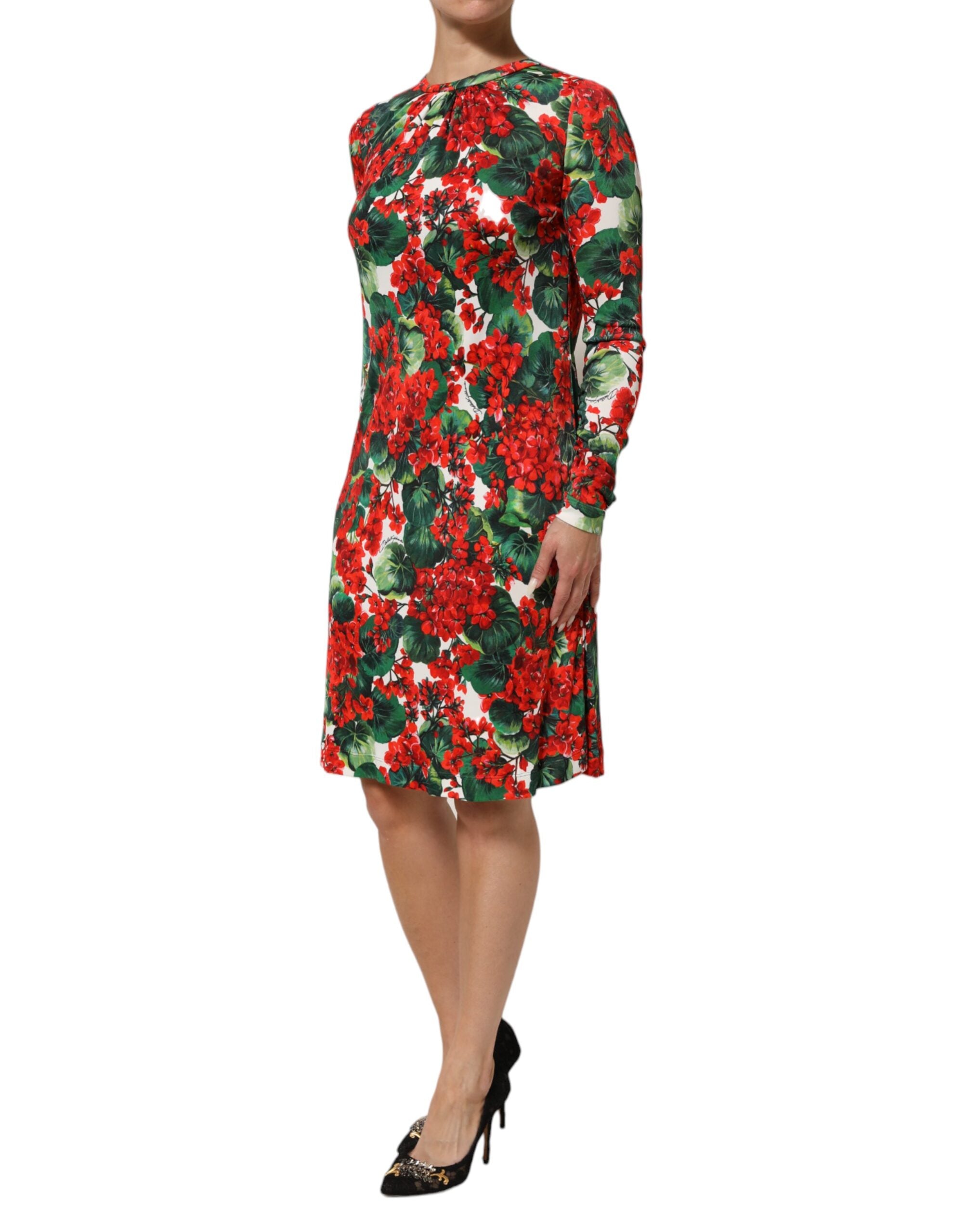 Vestido Portofino corto multicolor con estampado floral de Dolce & Gabbana-3