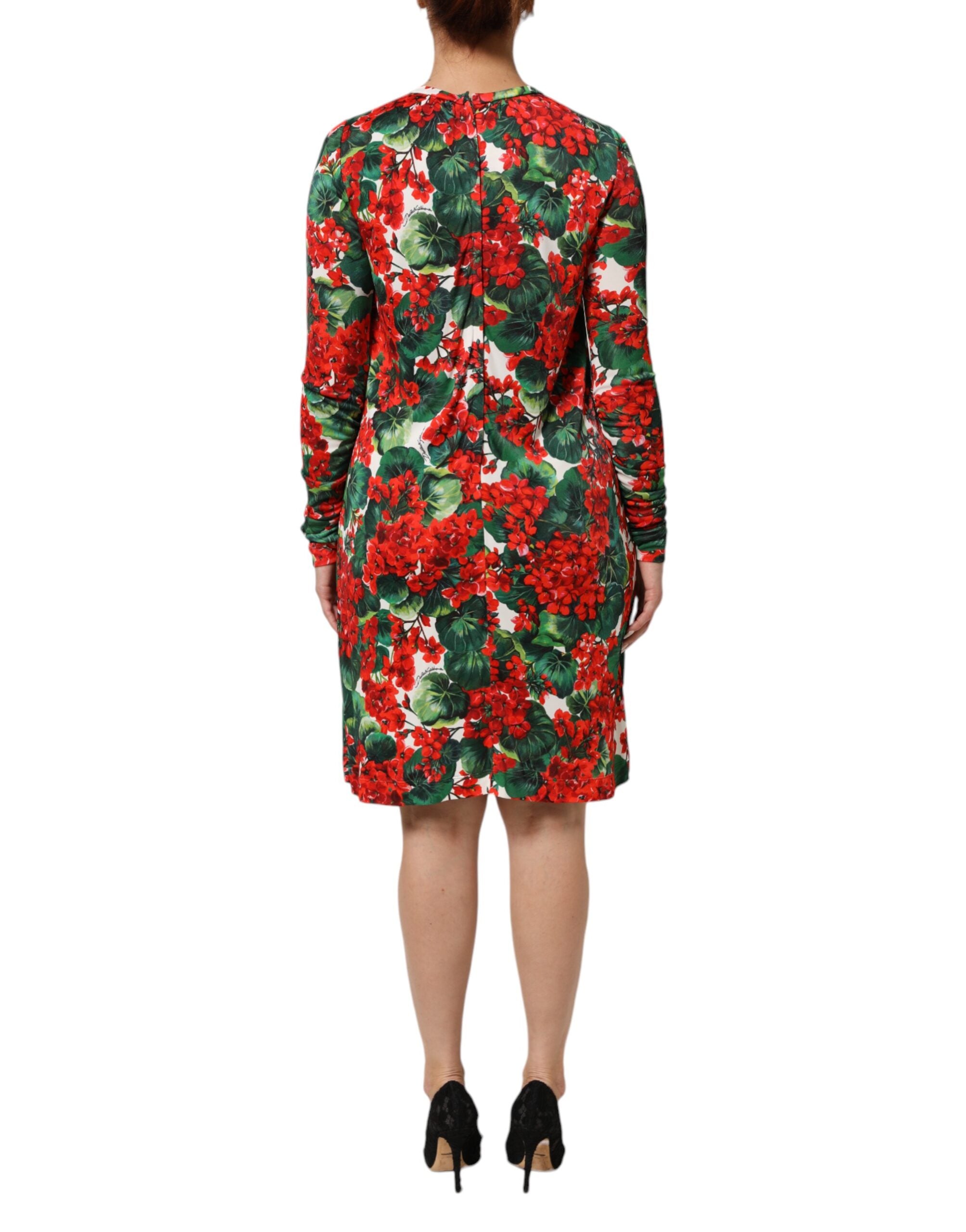 Vestido Portofino corto multicolor con estampado floral de Dolce & Gabbana-4