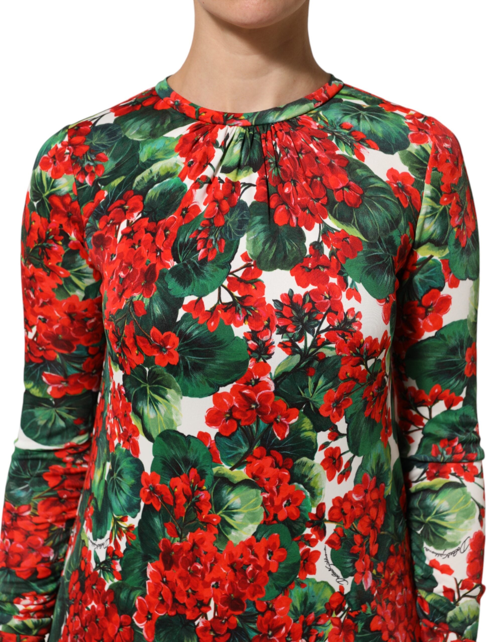 Vestido Portofino corto multicolor con estampado floral de Dolce & Gabbana-5