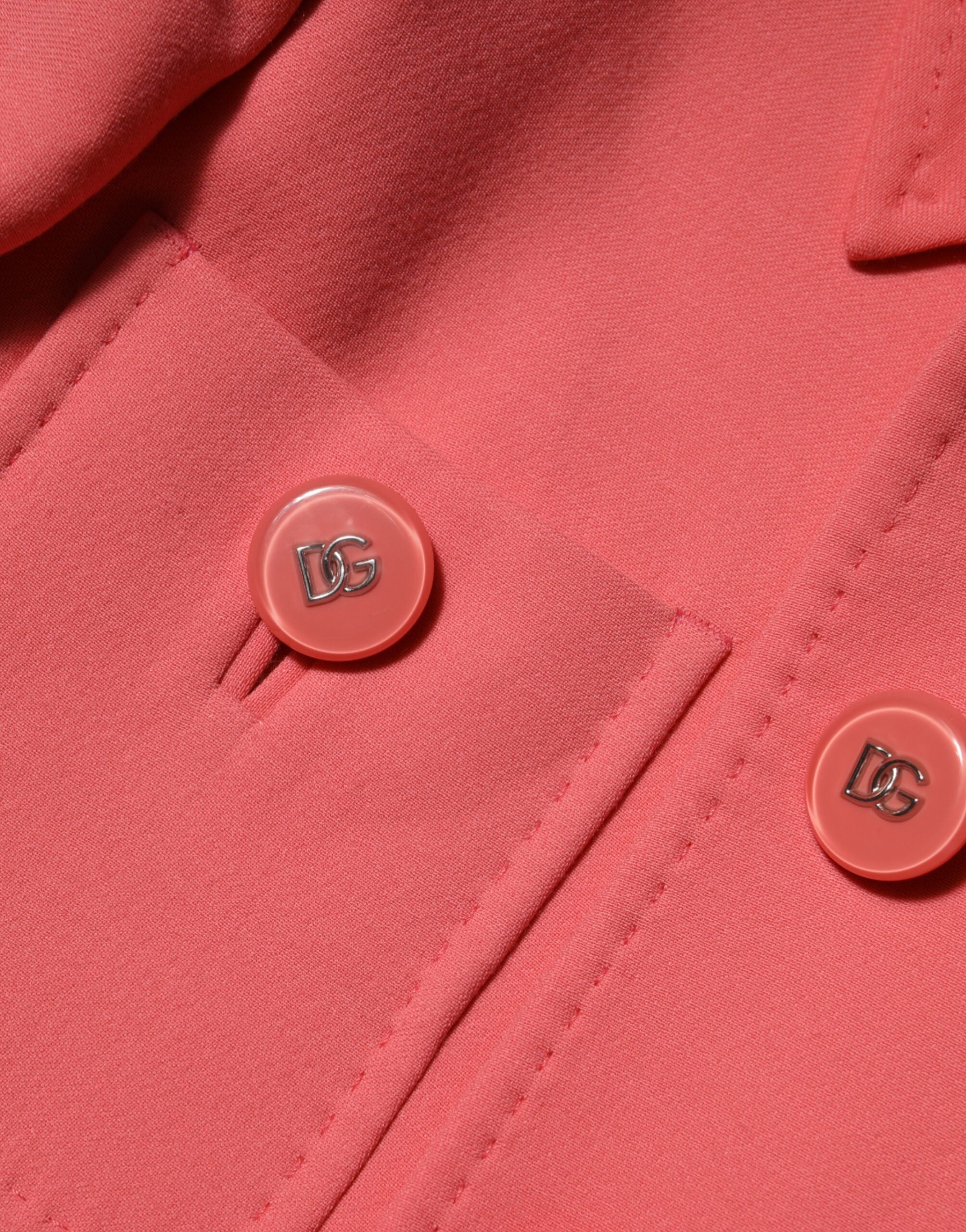 Dolce & Gabbana pink buttoned trench coat jacket-8