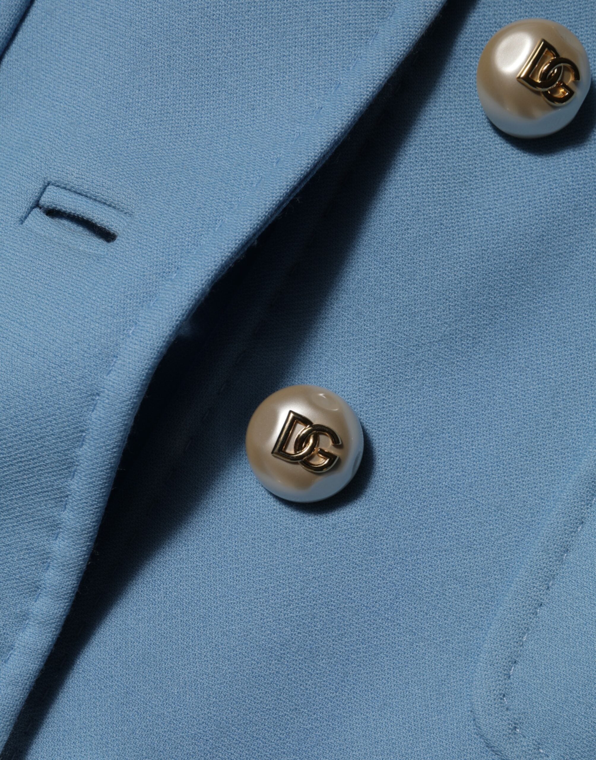 Dolce & Gabbana Blue Buttoned Trench Coat Jacket-8