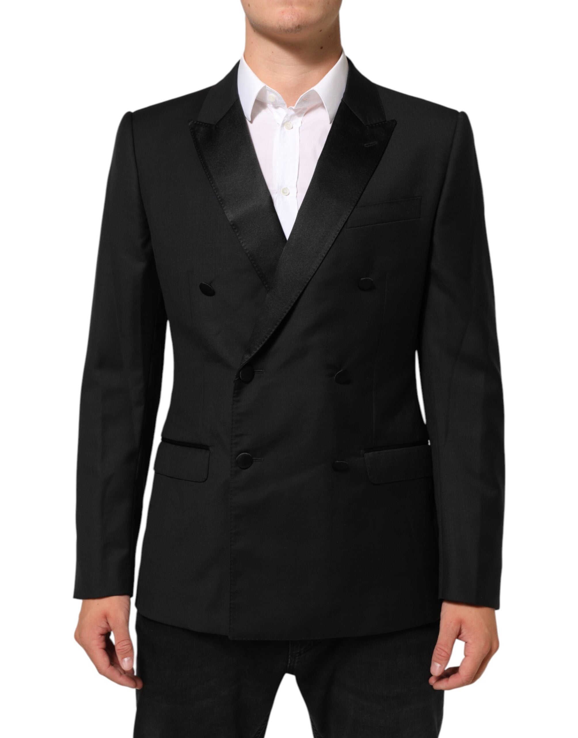 Blazer de traje cruzado MARTINI negro de Dolce & Gabbana-2