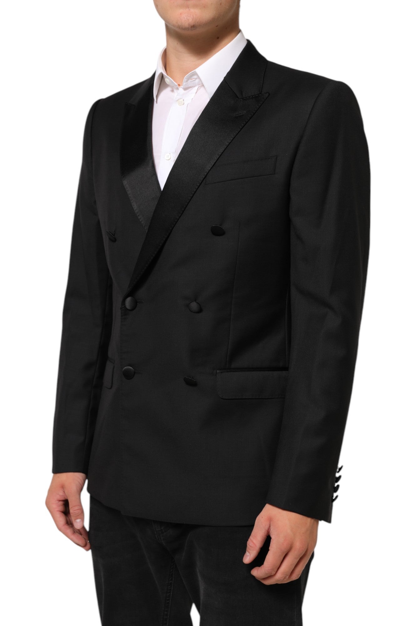 Blazer de traje cruzado MARTINI negro de Dolce & Gabbana-3