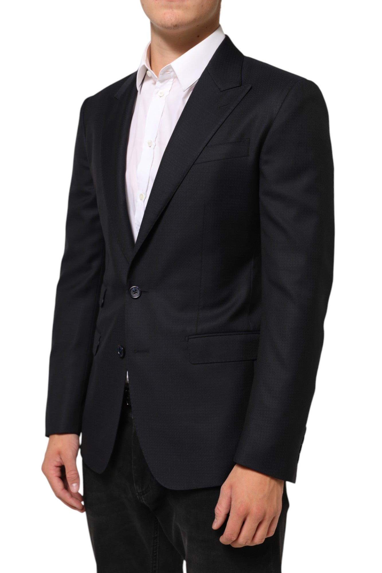 Blazer de traje de dos botones NAPOLI de Dolce & Gabbana en lana negra-3