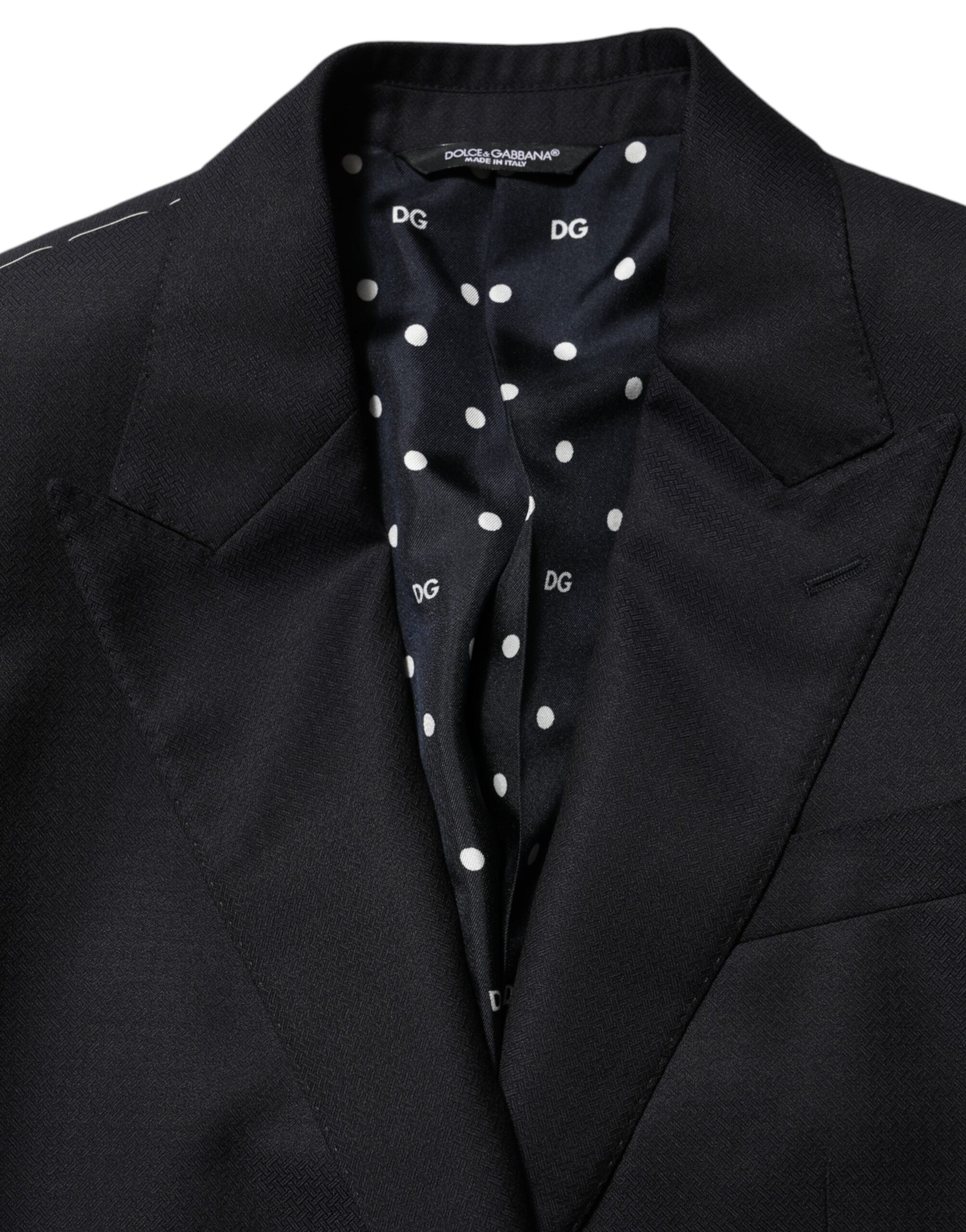 Blazer de traje de dos botones NAPOLI de Dolce & Gabbana en lana negra-7