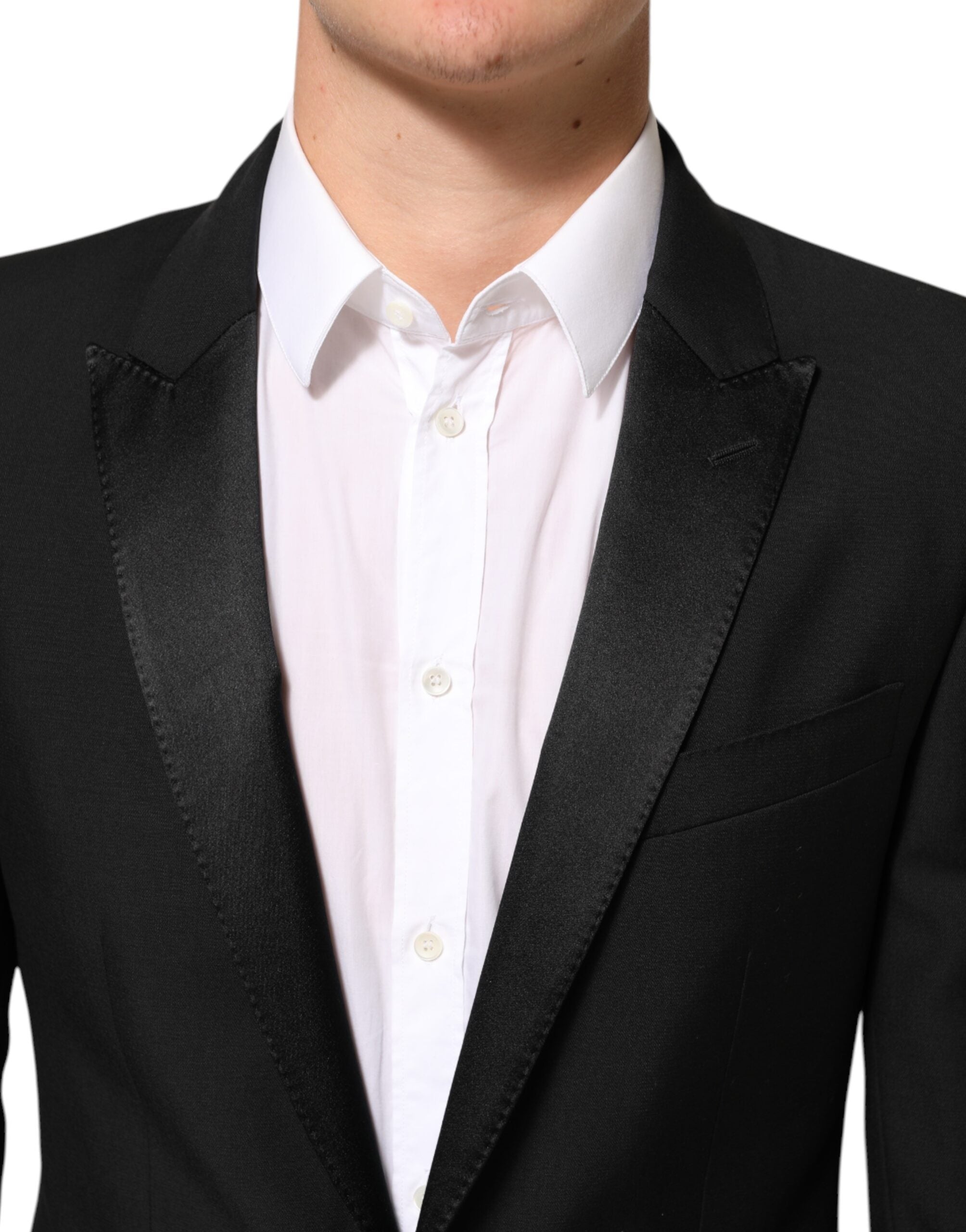 Dolce & Gabbana Black Wool MARTINI 2-Button Men's Suit Blazer-5