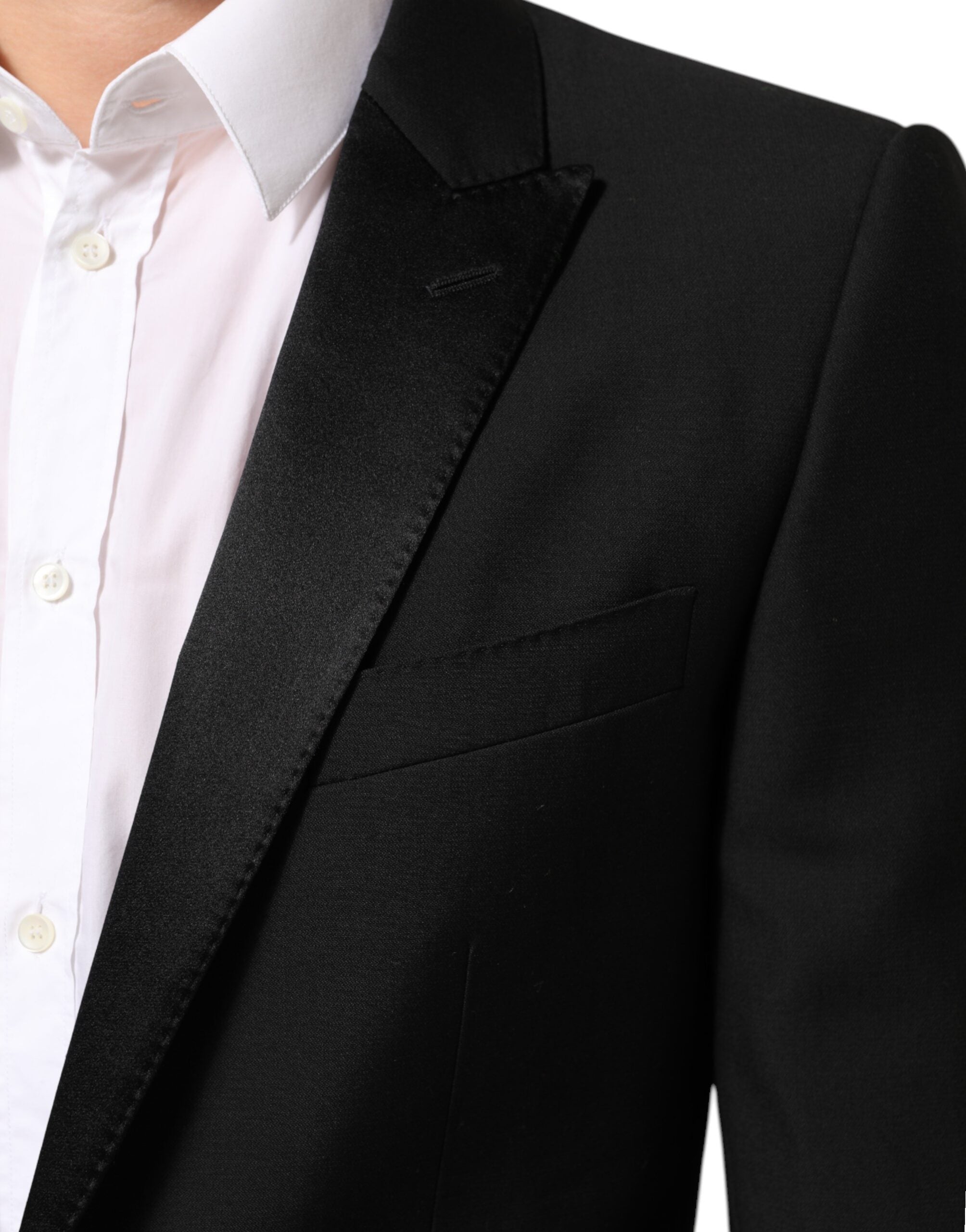 Dolce & Gabbana Black Wool MARTINI 2-Button Men's Suit Blazer-6