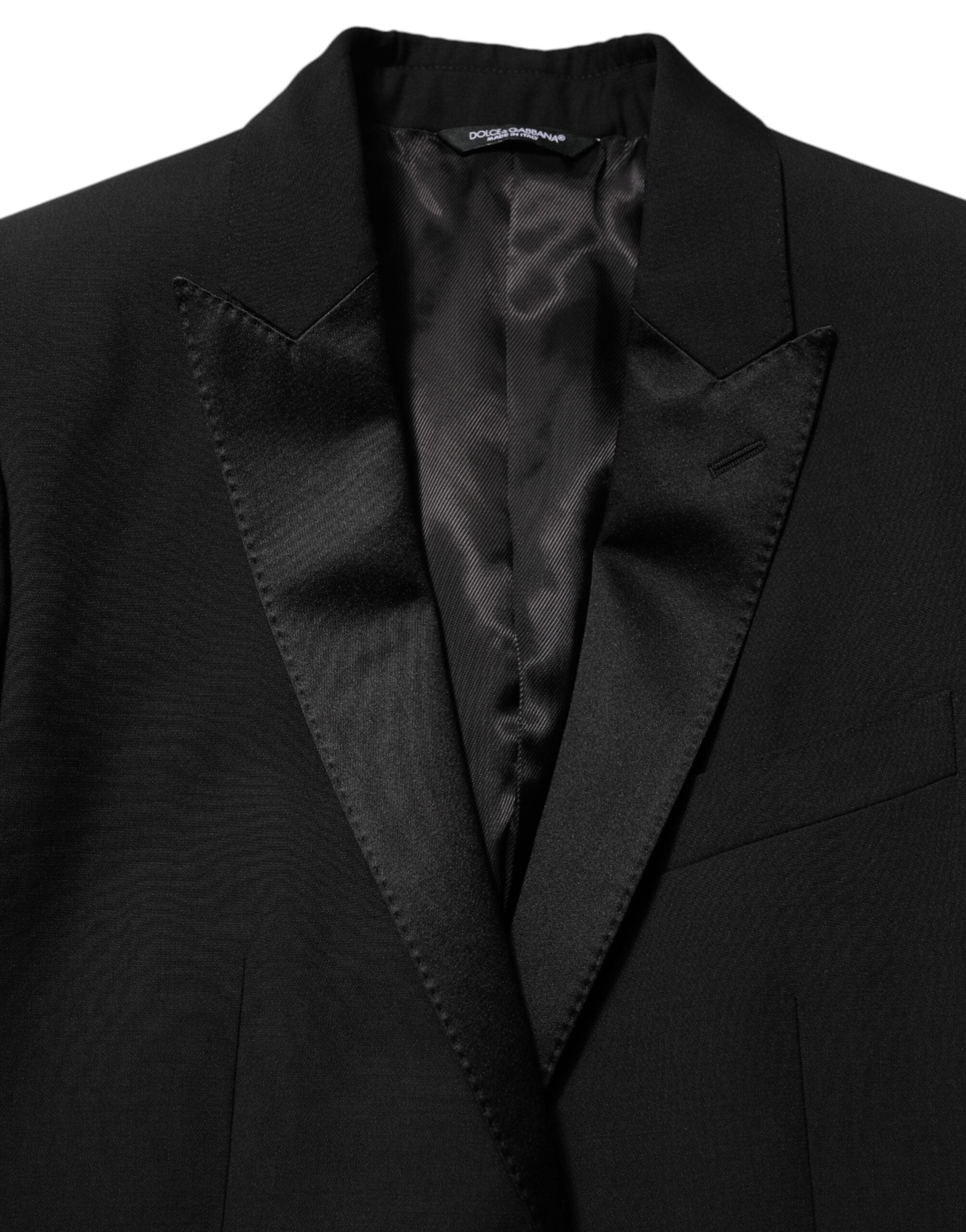 Dolce & Gabbana Black Wool MARTINI 2-Button Men's Suit Blazer-7