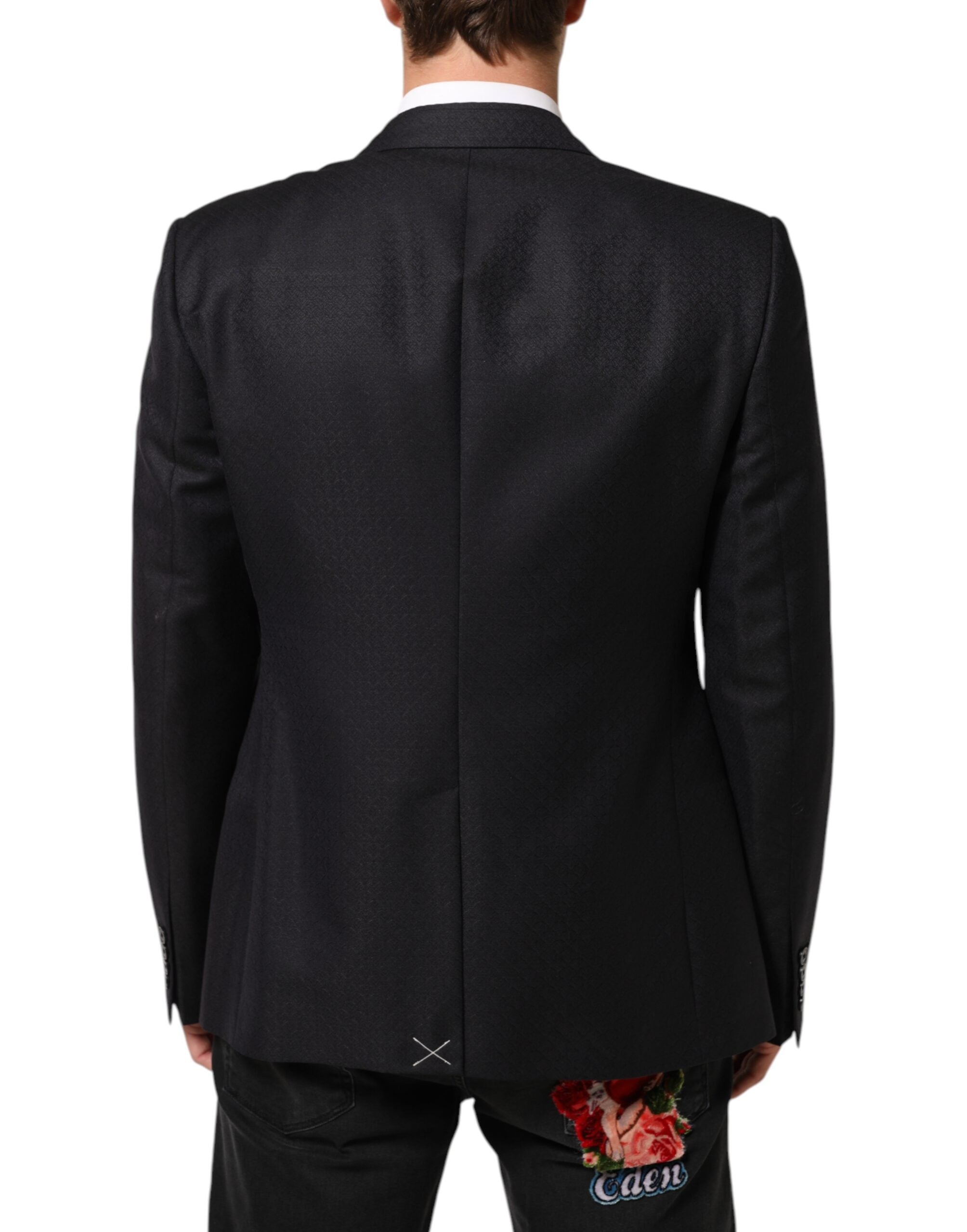 Dolce & Gabbana Black Wool 2 Button Suit Jacket Men's Blazer-4