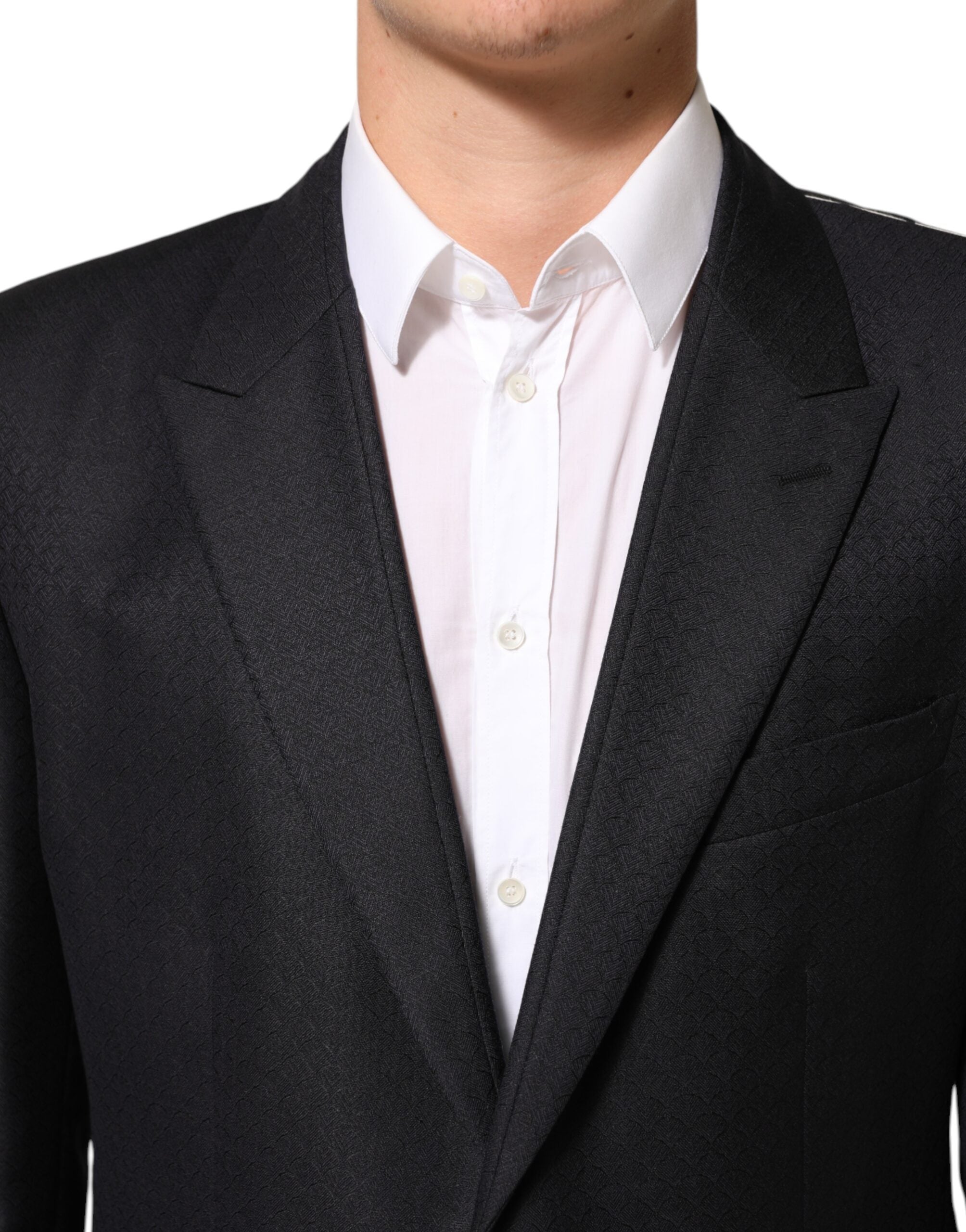 Dolce & Gabbana Black Wool 2 Button Suit Jacket Men's Blazer-5