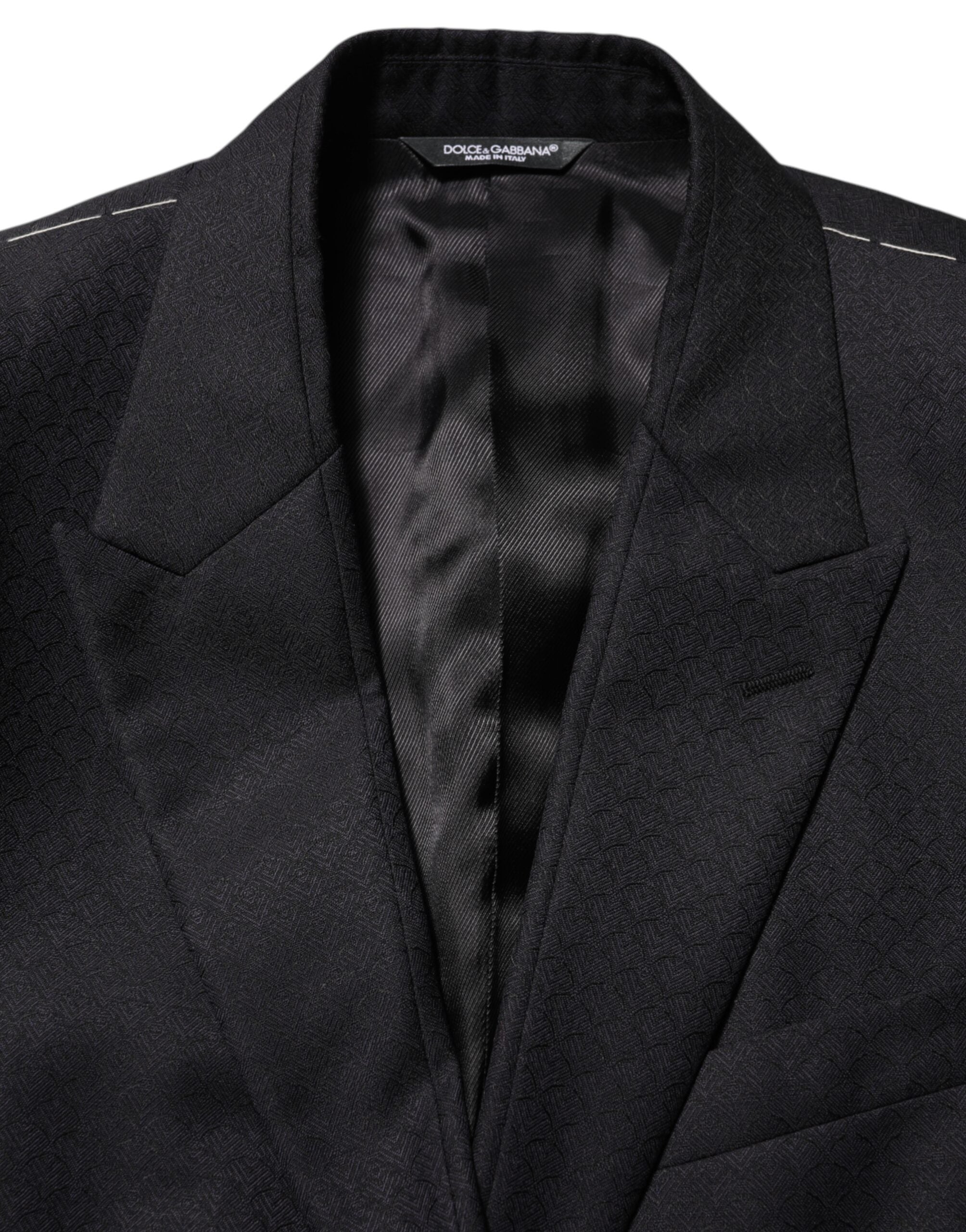 Dolce & Gabbana Black Wool 2 Button Suit Jacket Men's Blazer-7