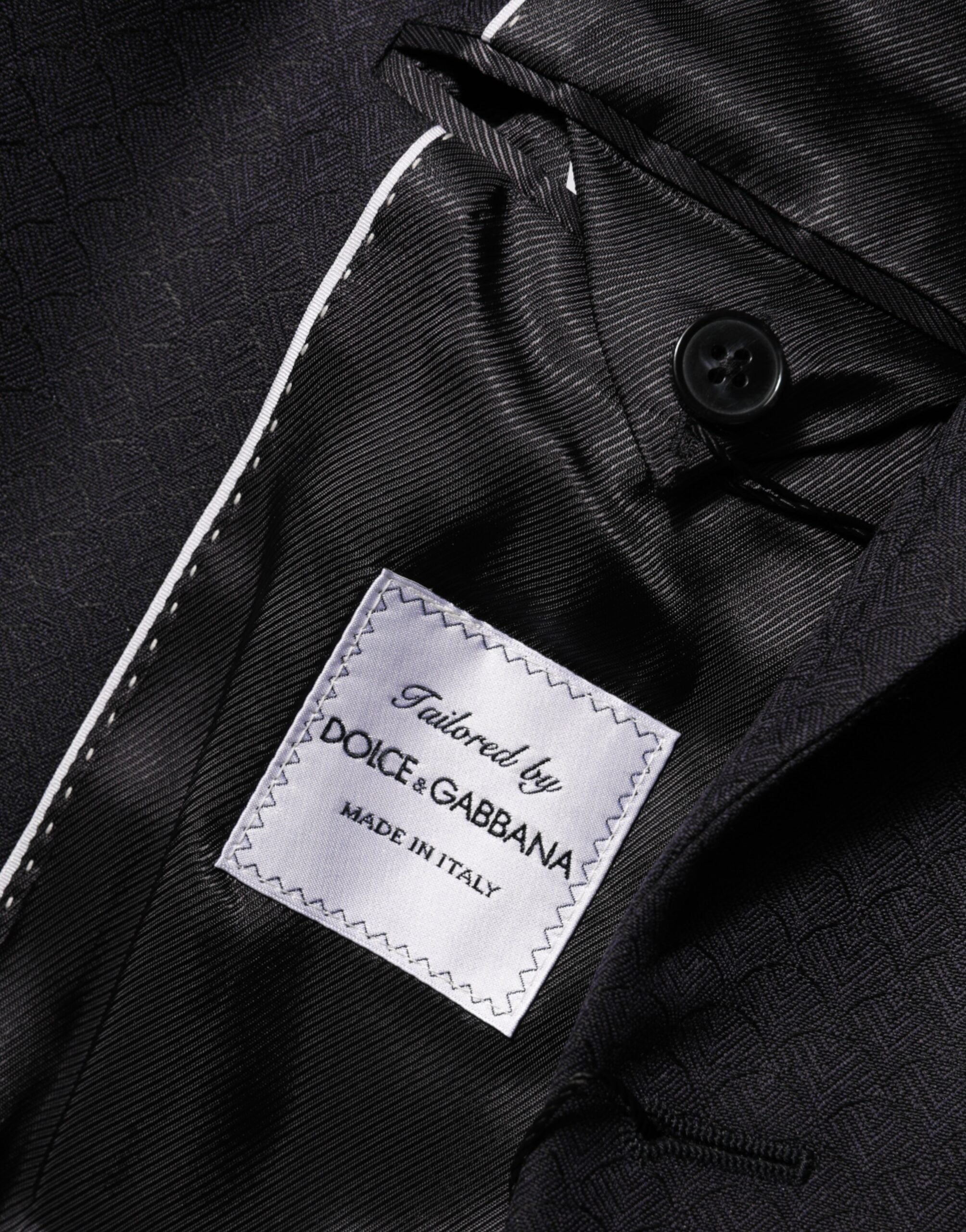 Dolce & Gabbana Black Wool 2 Button Suit Jacket Men's Blazer-8