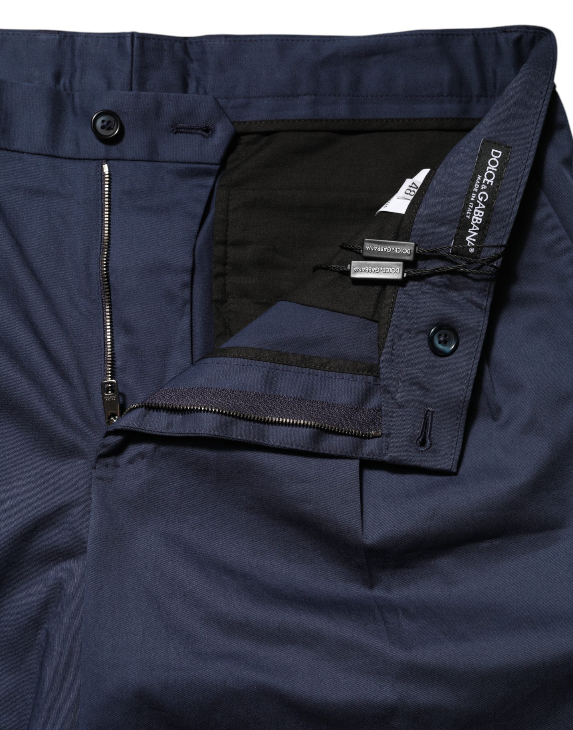 Dolce & Gabbana Blaue Bermuda-Shorts aus Baumwolle mit mittlerer Taille-5