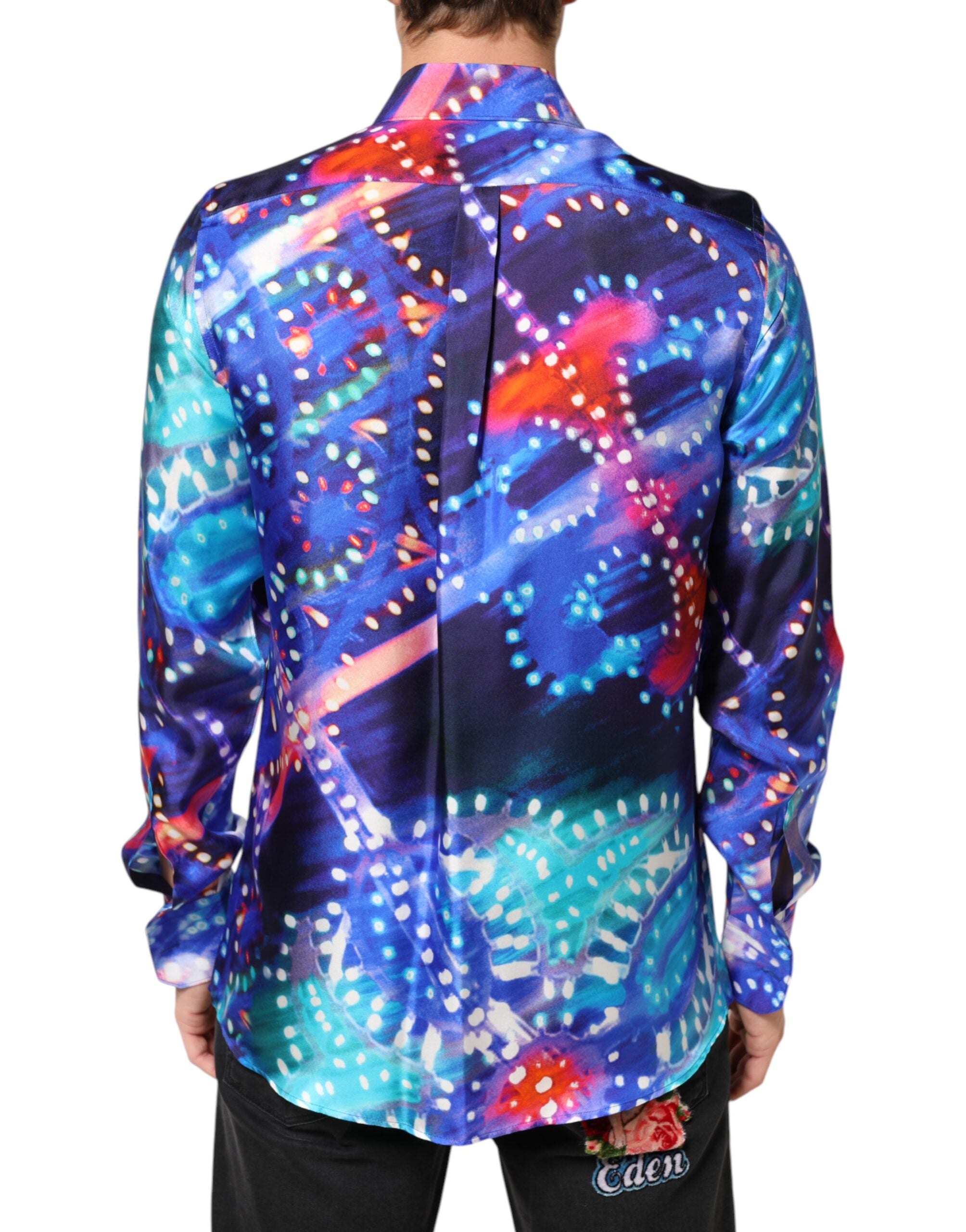 Dolce & Gabbana Multicolor Luminarie MARTINI Slim Men's Shirt-4