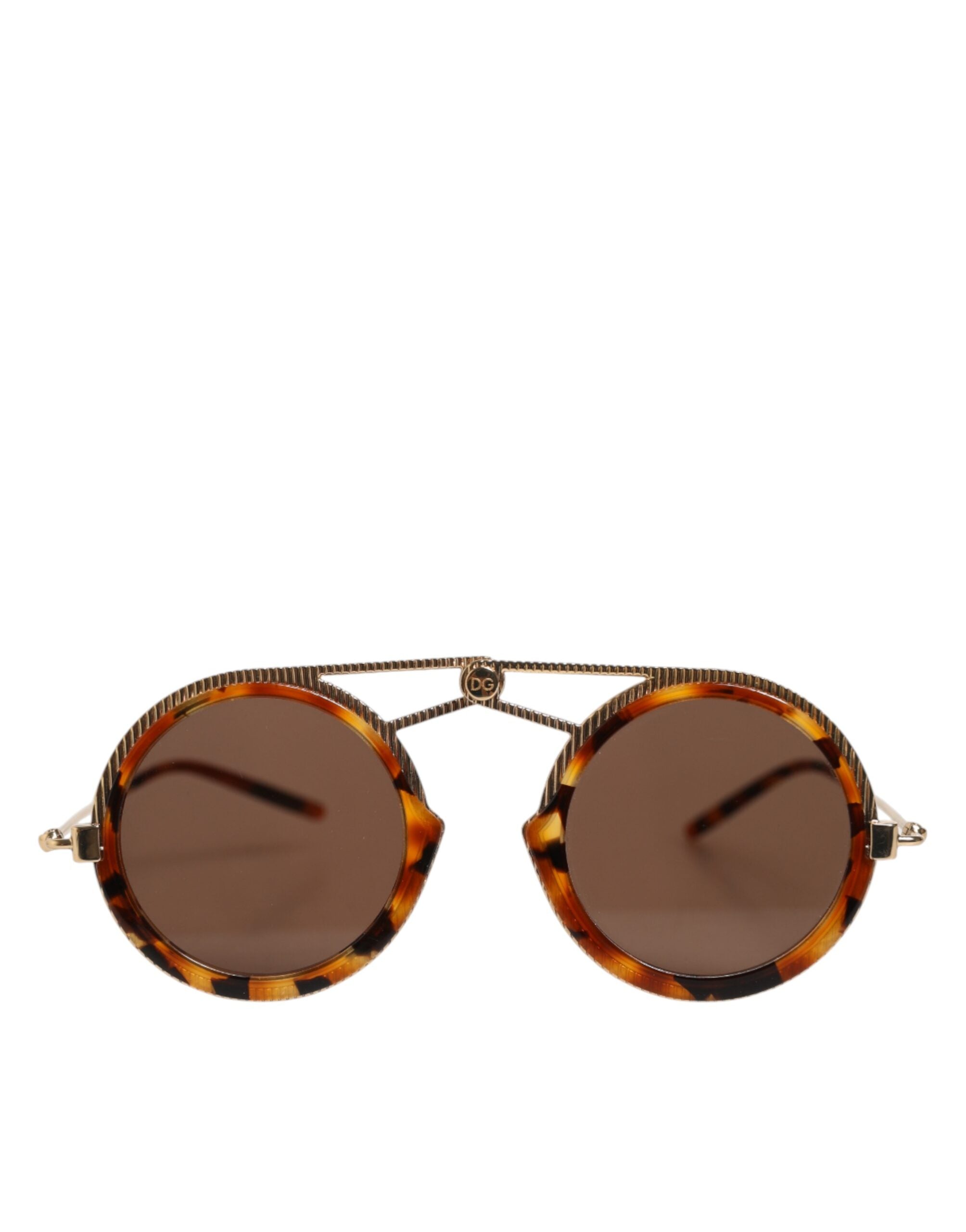 Dolce & Gabbana Gold Havana Rahmen DG Fatto A Mano Sonnenbrille-2
