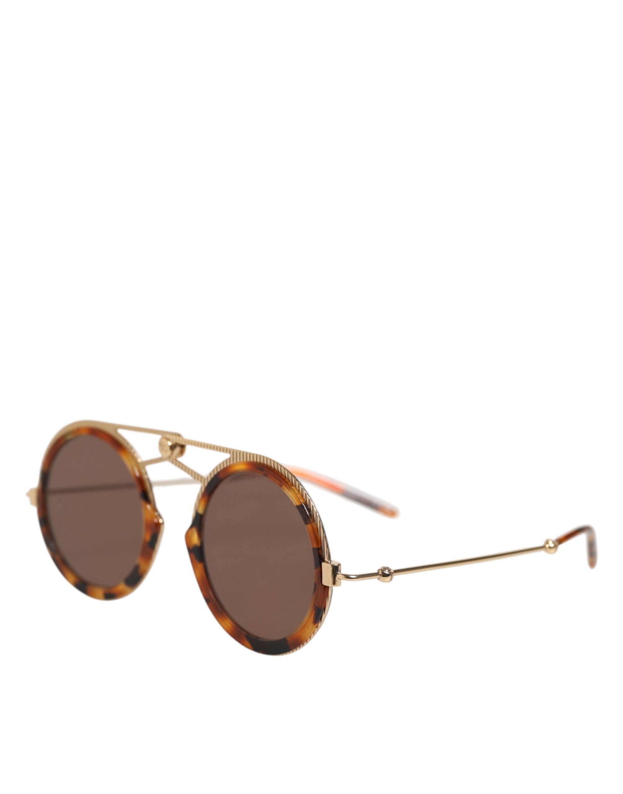 Dolce & Gabbana Gold Havana Rahmen DG Fatto A Mano Sonnenbrille-3